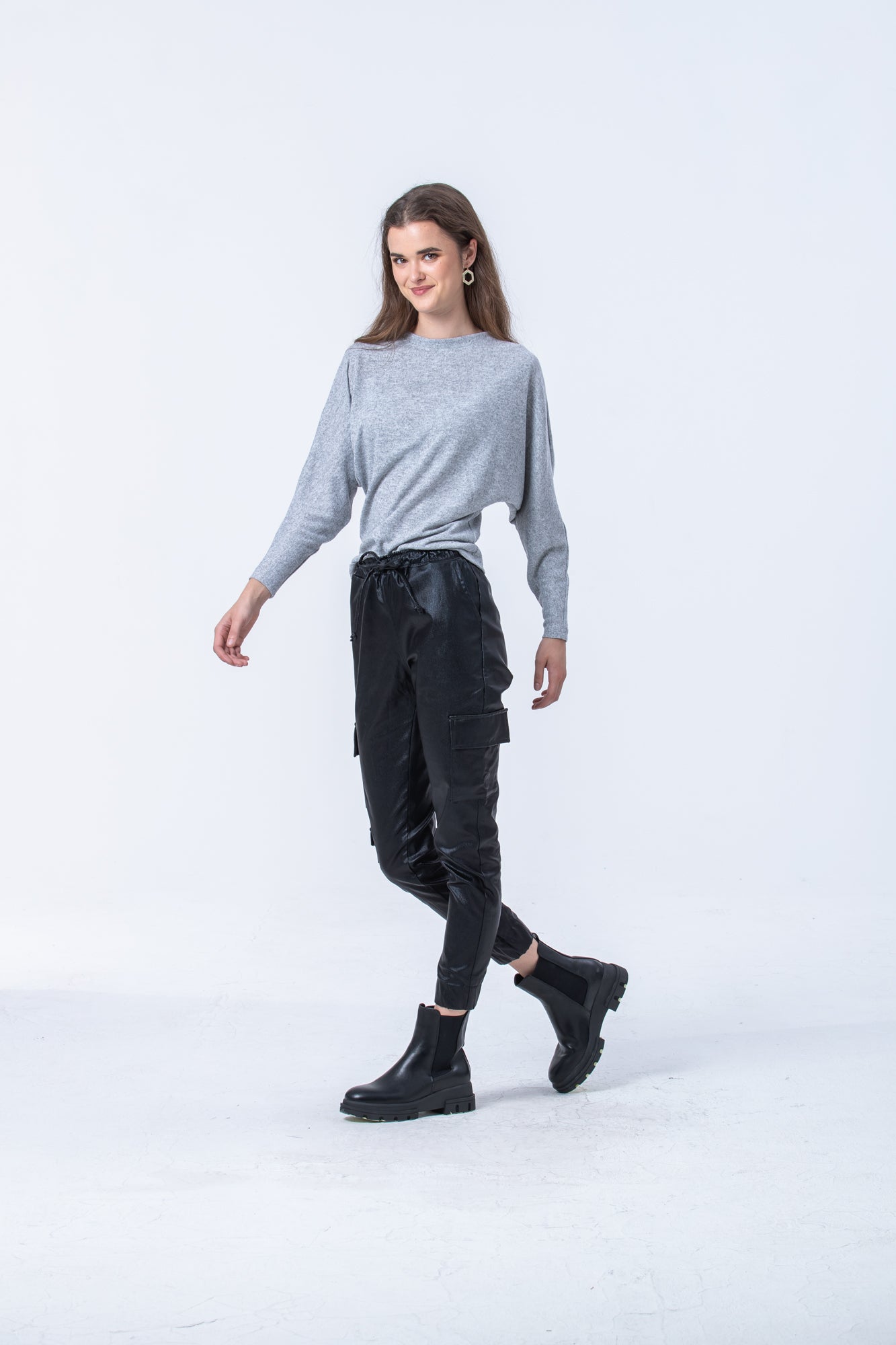 Siena knit top - Light Grey