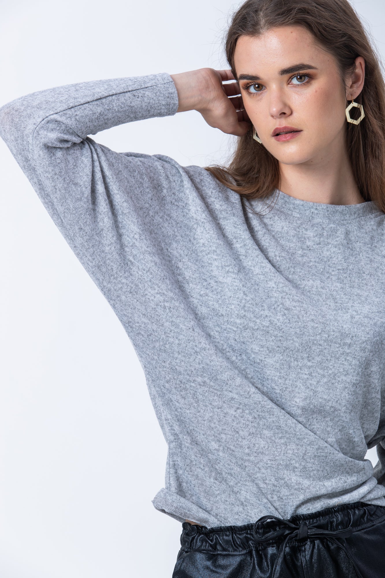 Siena knit top - Light Grey