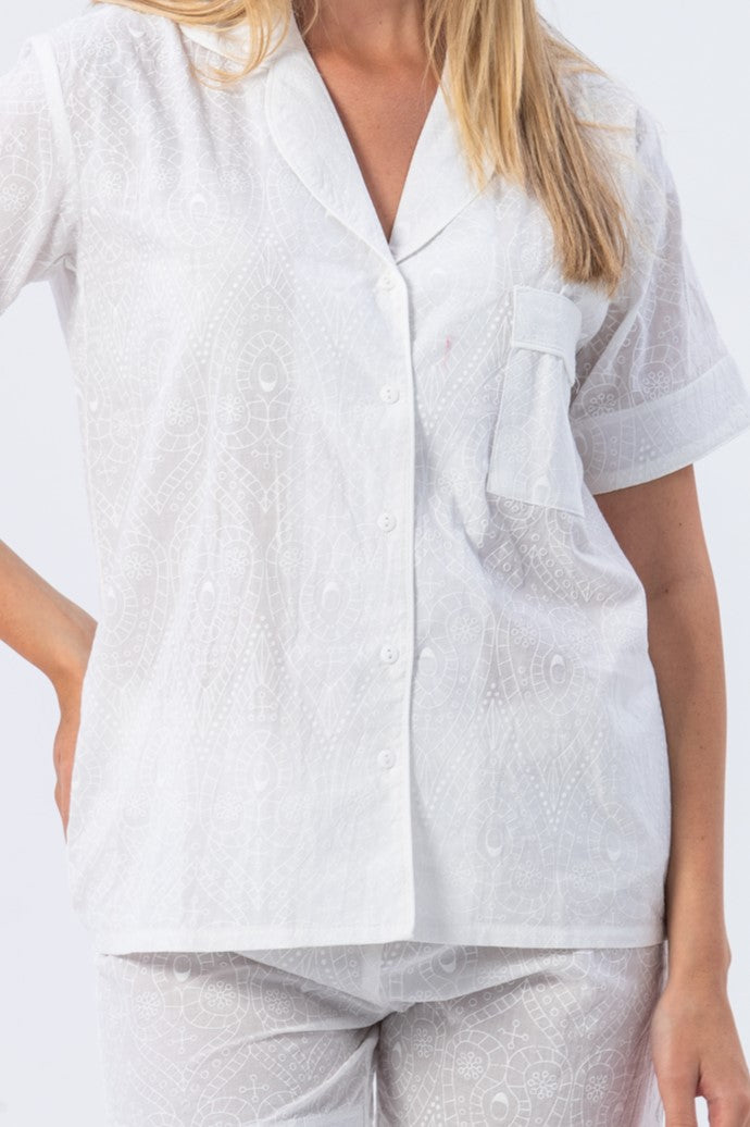 Short Pyjama Set - White