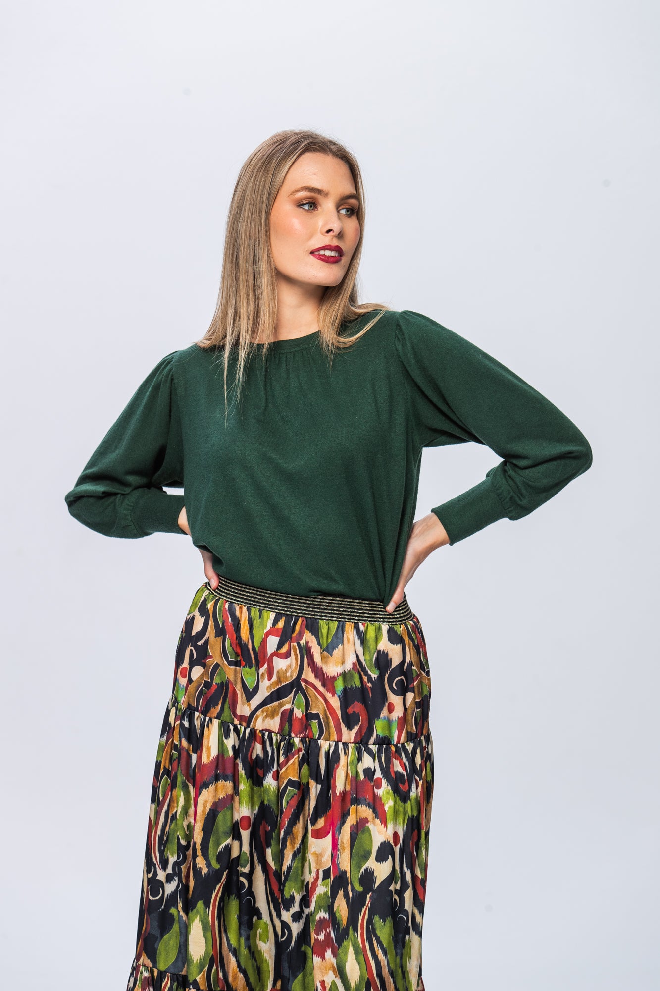Marbella Tiered Skirt - Abstract