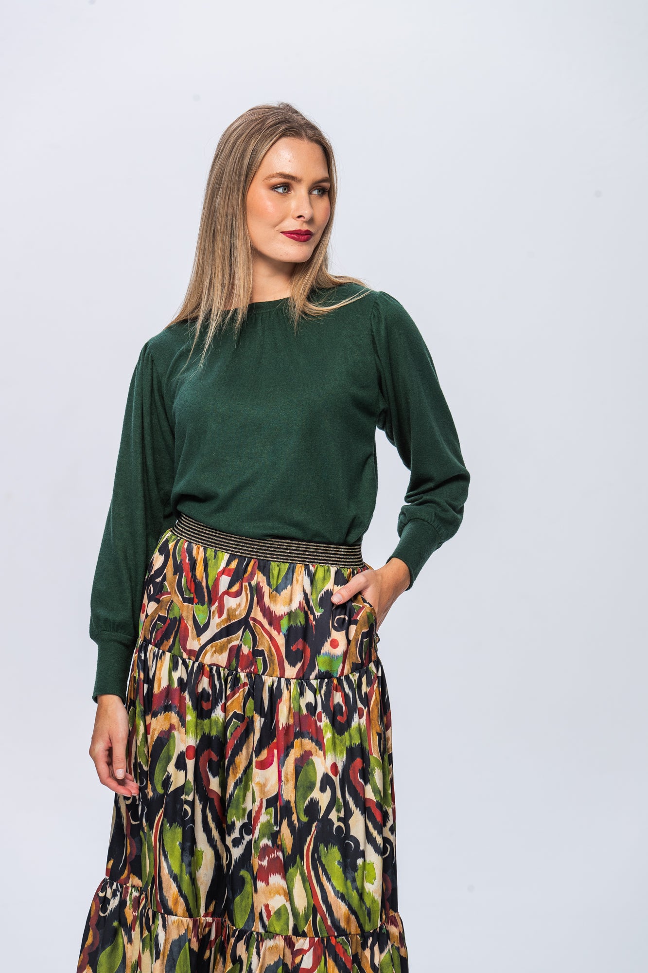 Marbella Tiered Skirt - Abstract