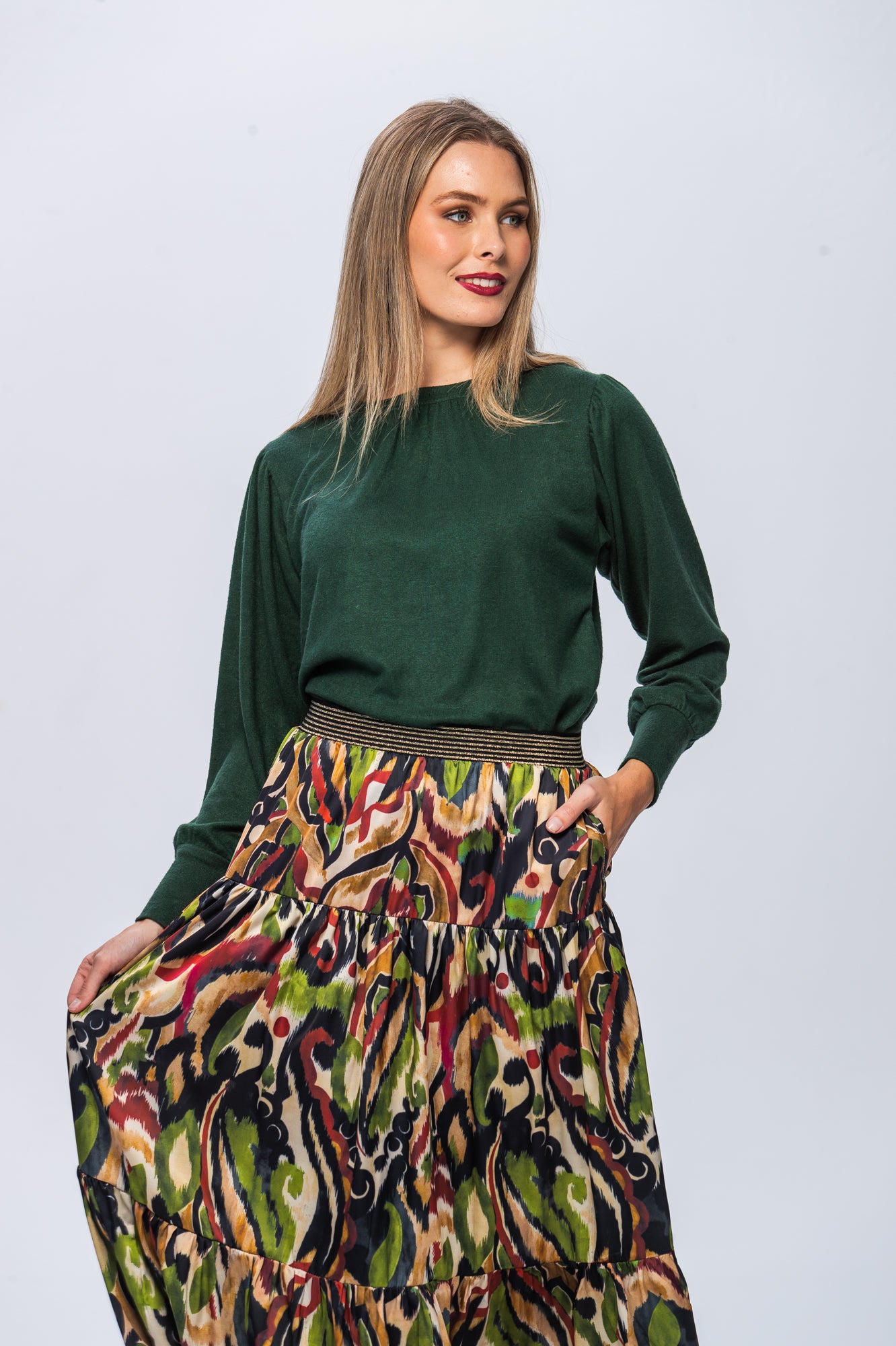Marbella Tiered Skirt - Abstract