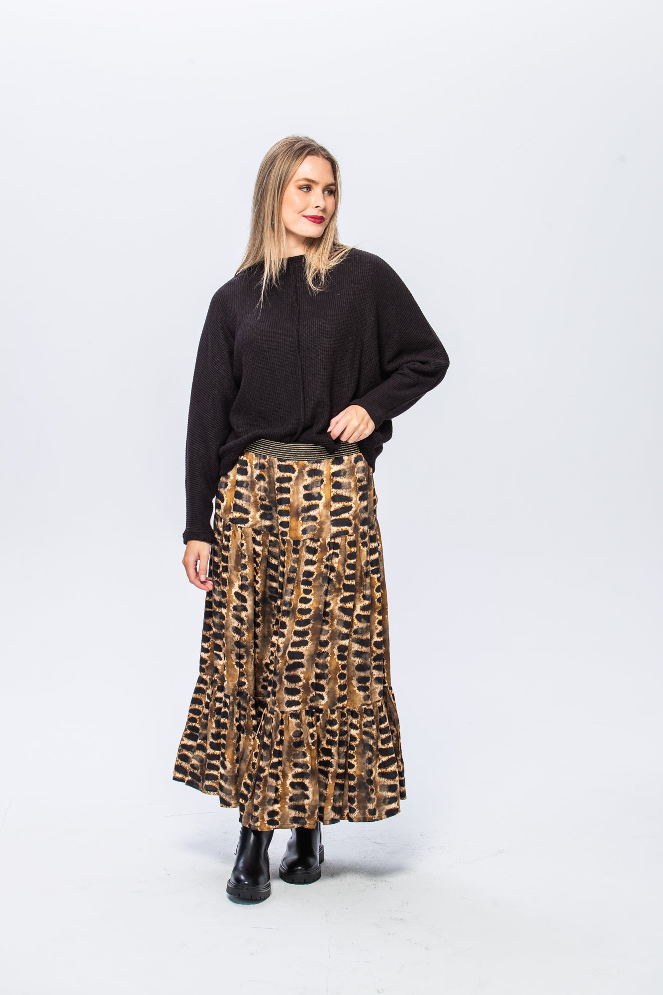 Marbella Tiered Skirt - Animal Print