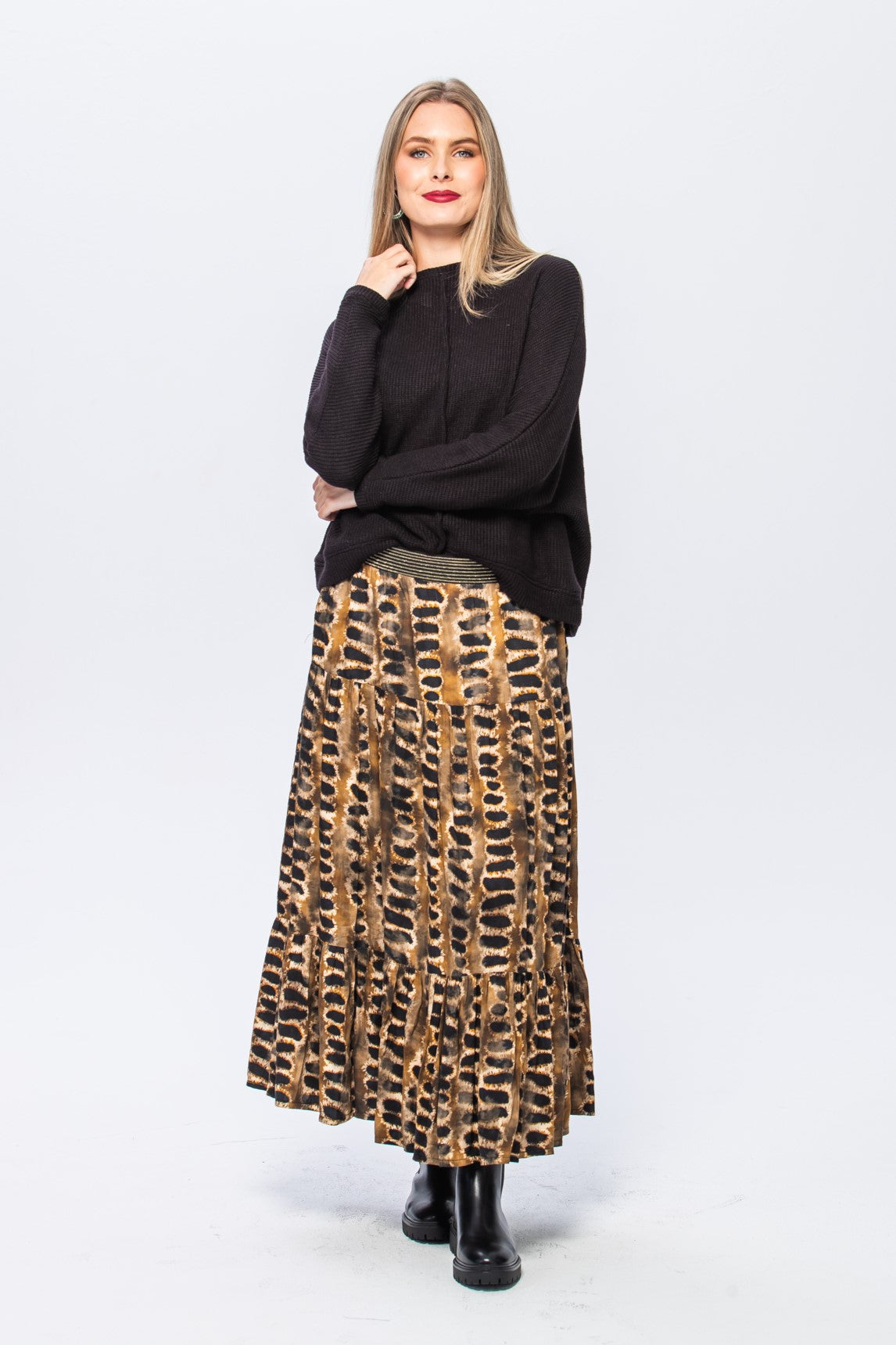 Marbella Tiered Skirt - Animal Print