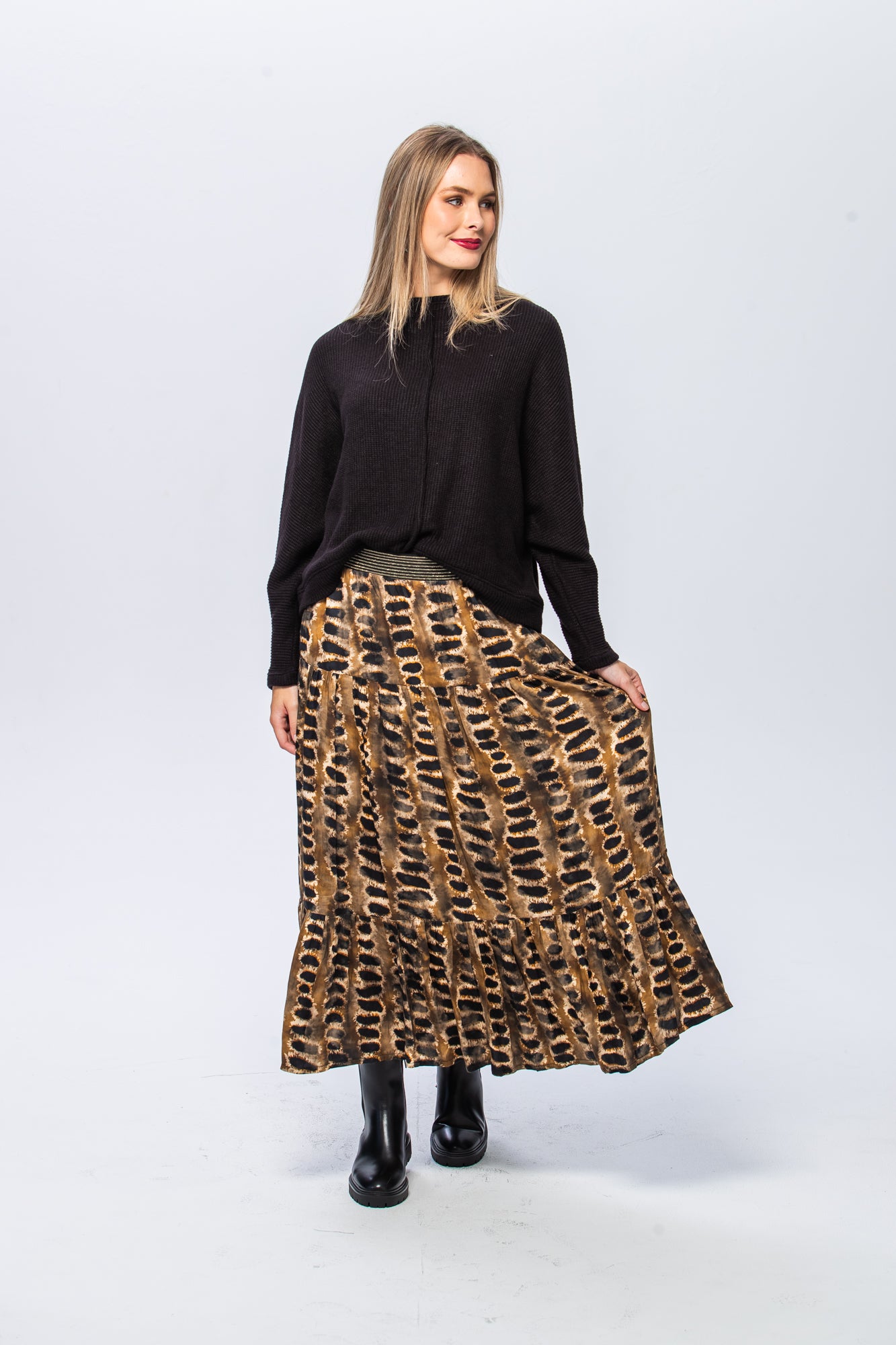 Marbella Tiered Skirt - Animal Print