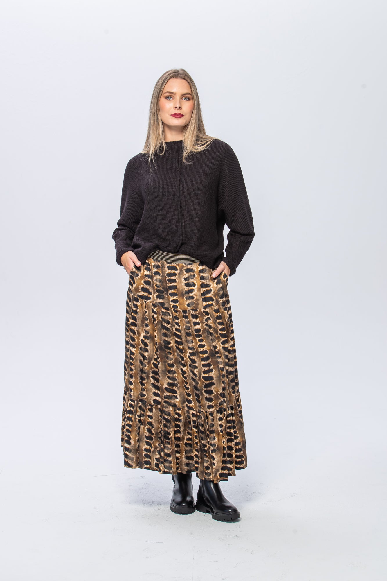 Marbella Tiered Skirt - Animal Print