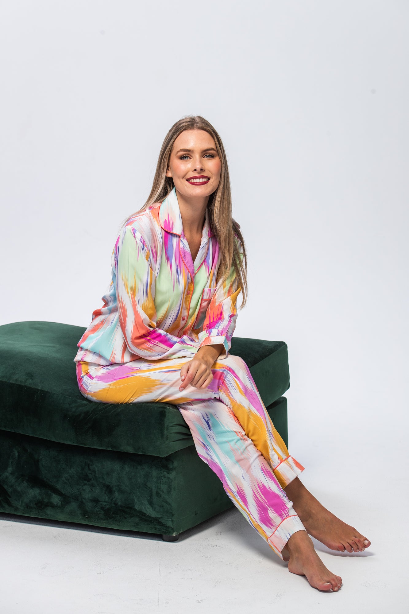 Long Pyjama Set - Pink Splash