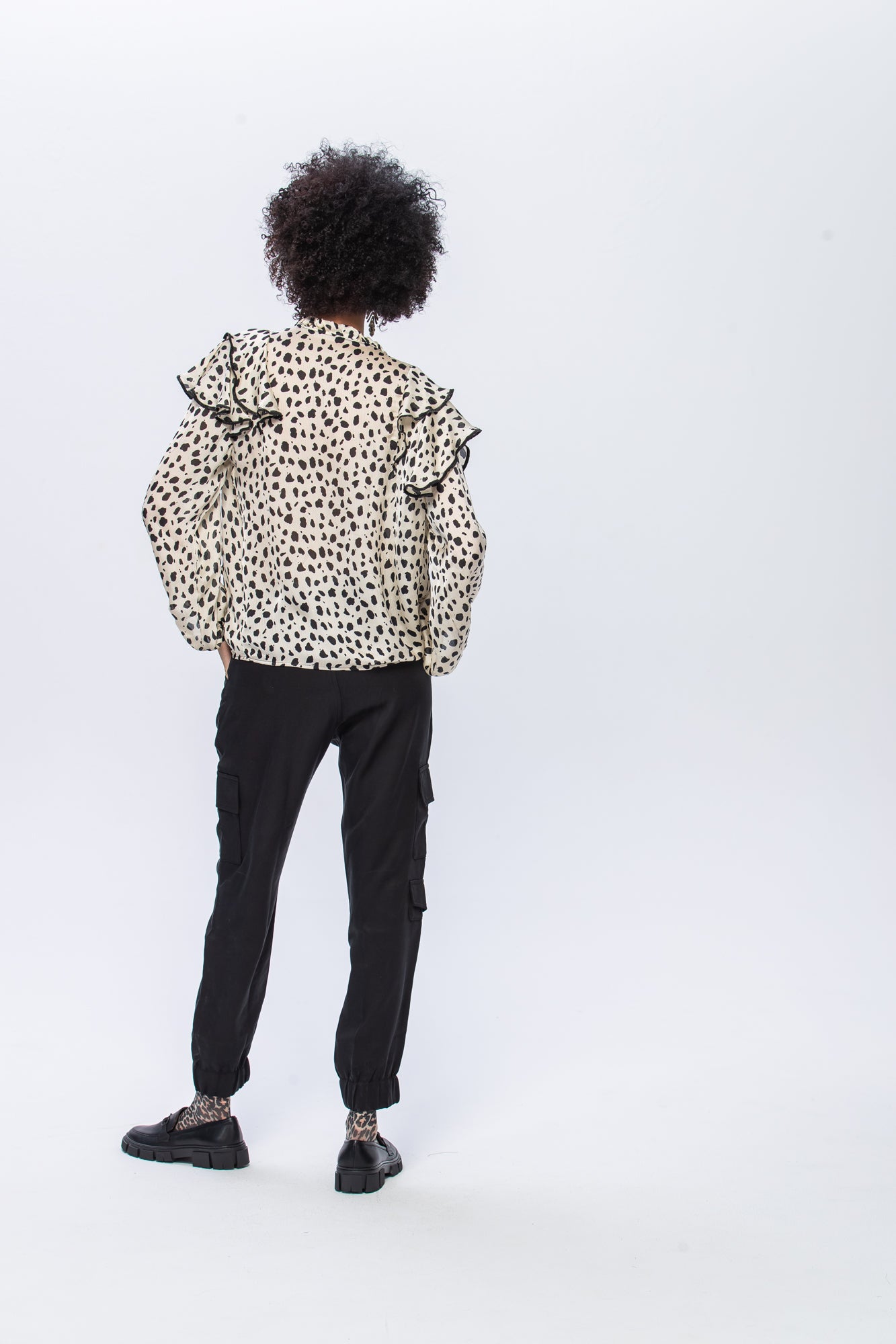 Bardot Winter Shirt - Creme & Black