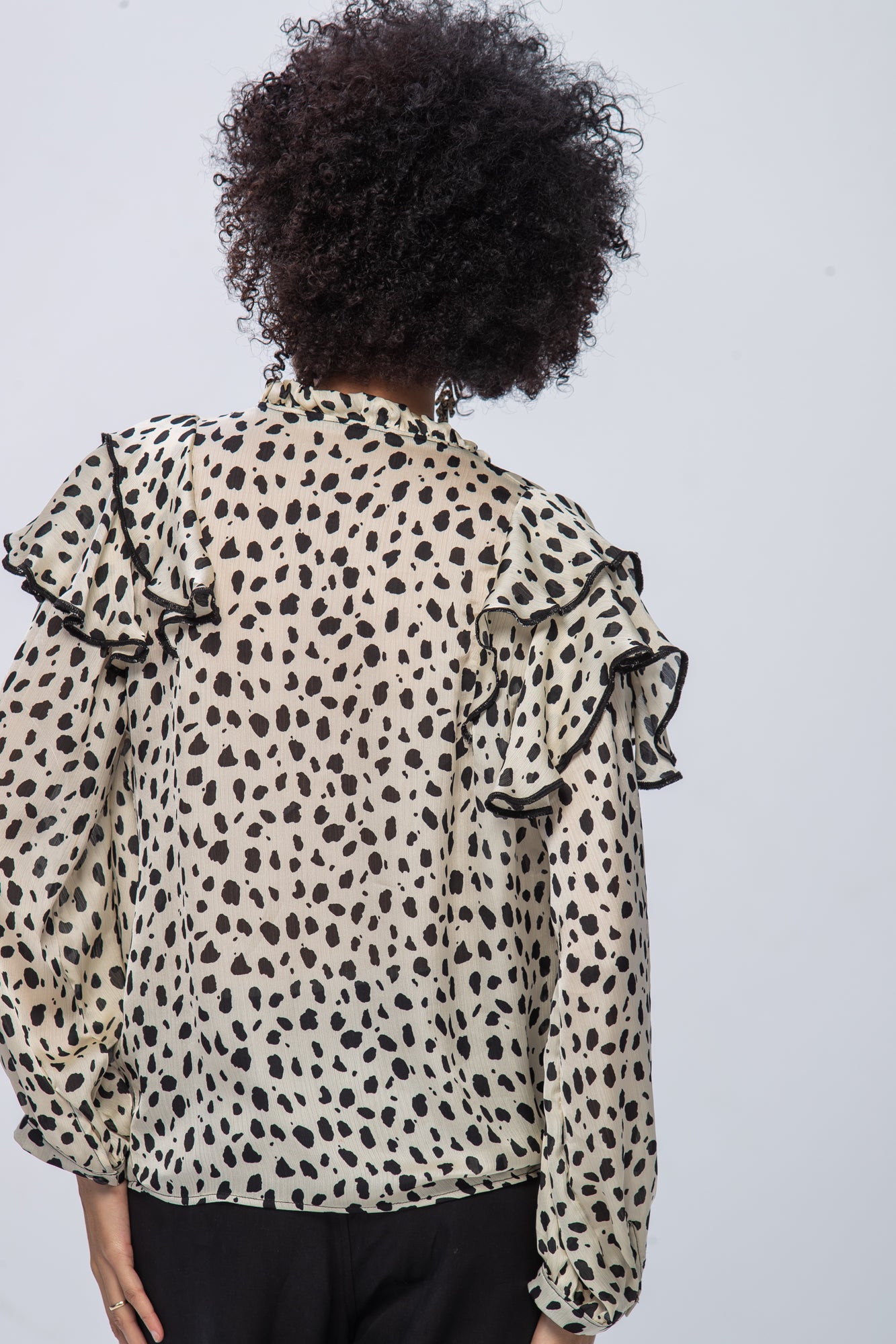 Bardot Winter Shirt - Creme & Black