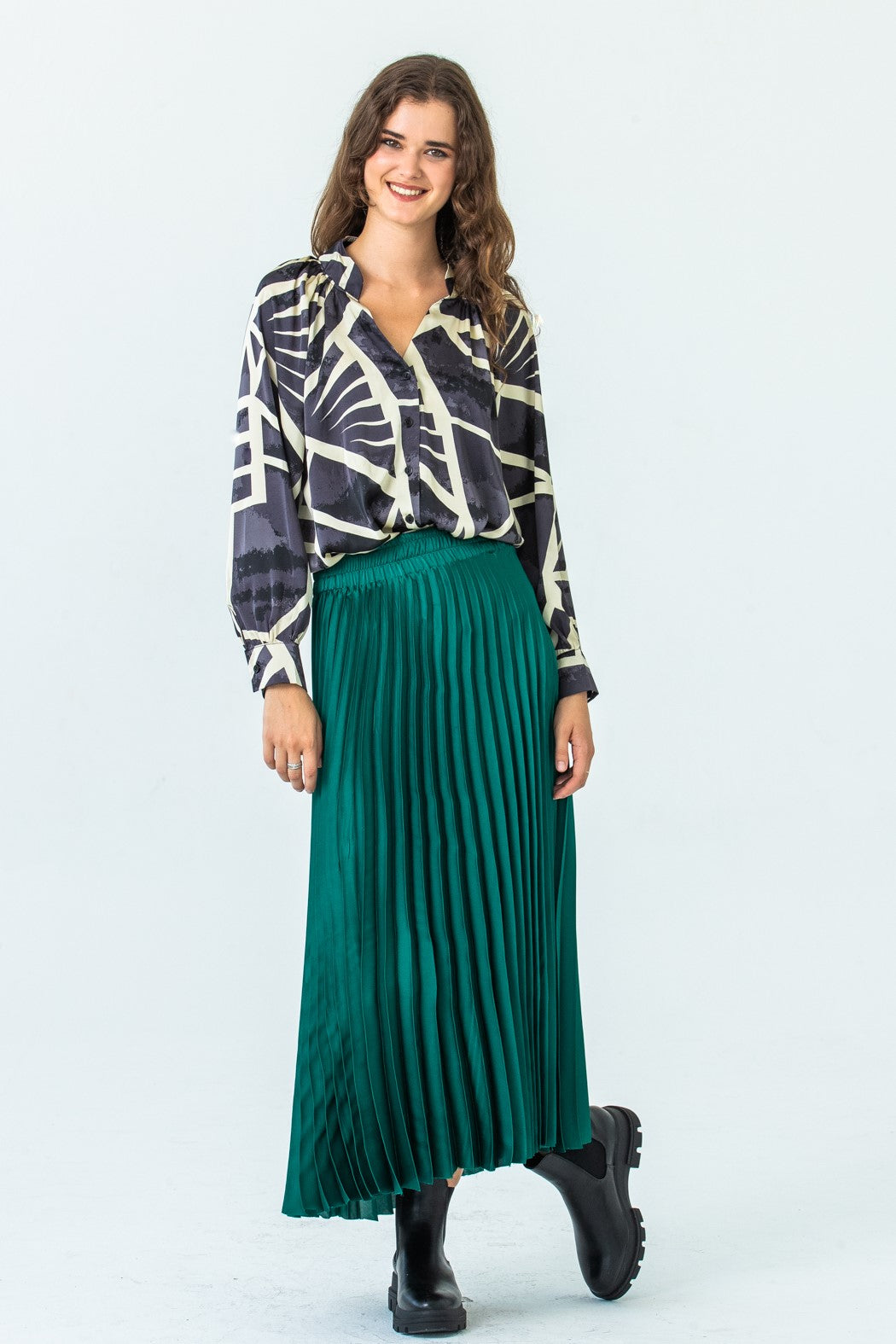Florence shirt - Black & Creme