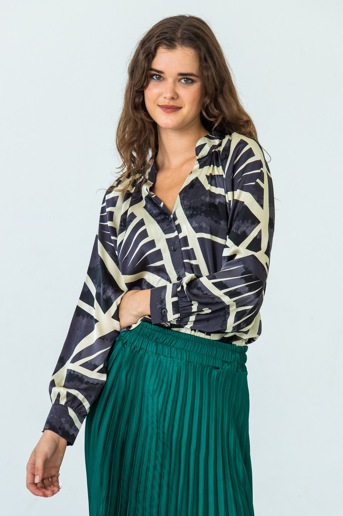 Florence shirt - Black & Creme