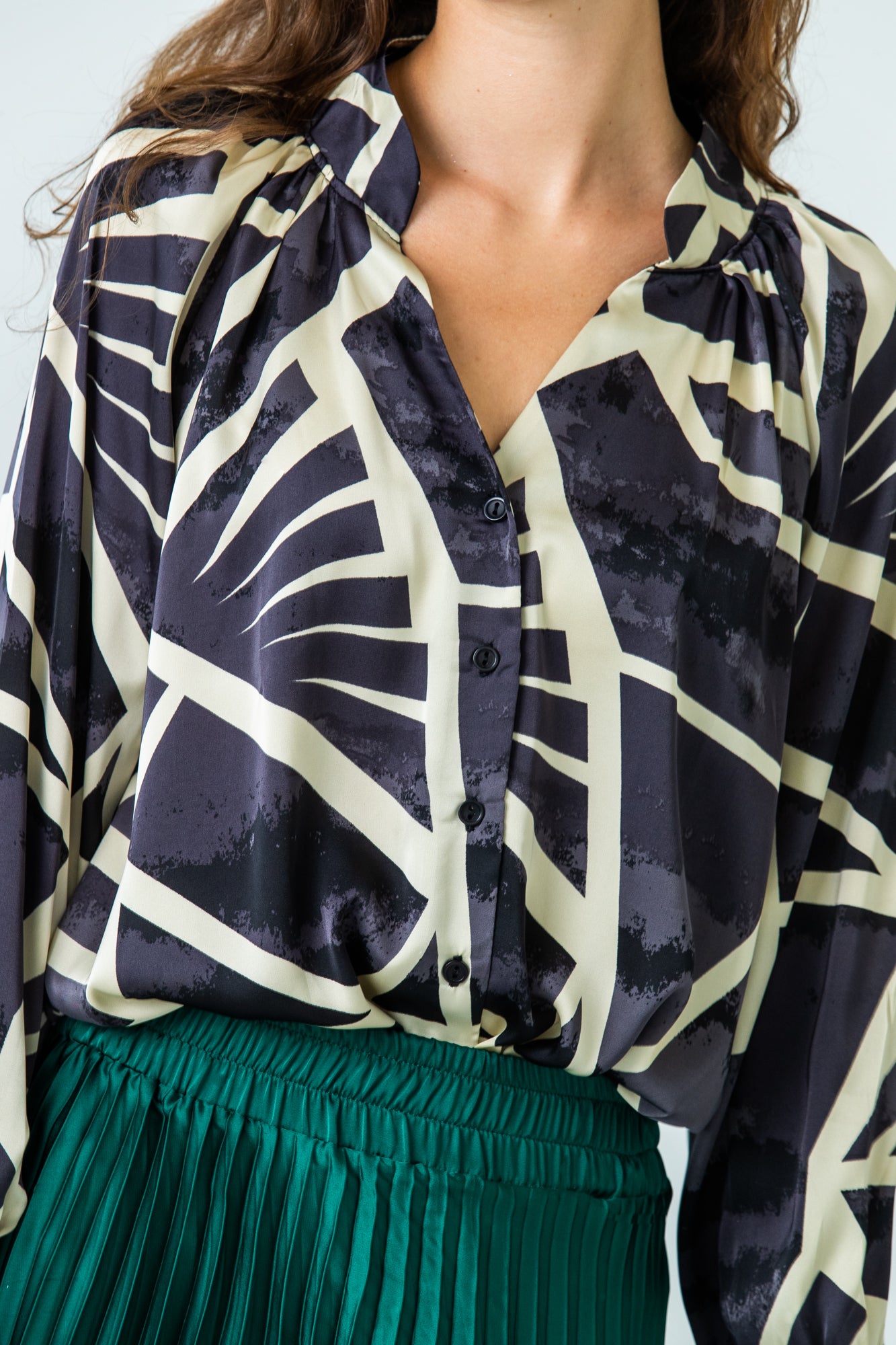 Florence shirt - Black & Creme