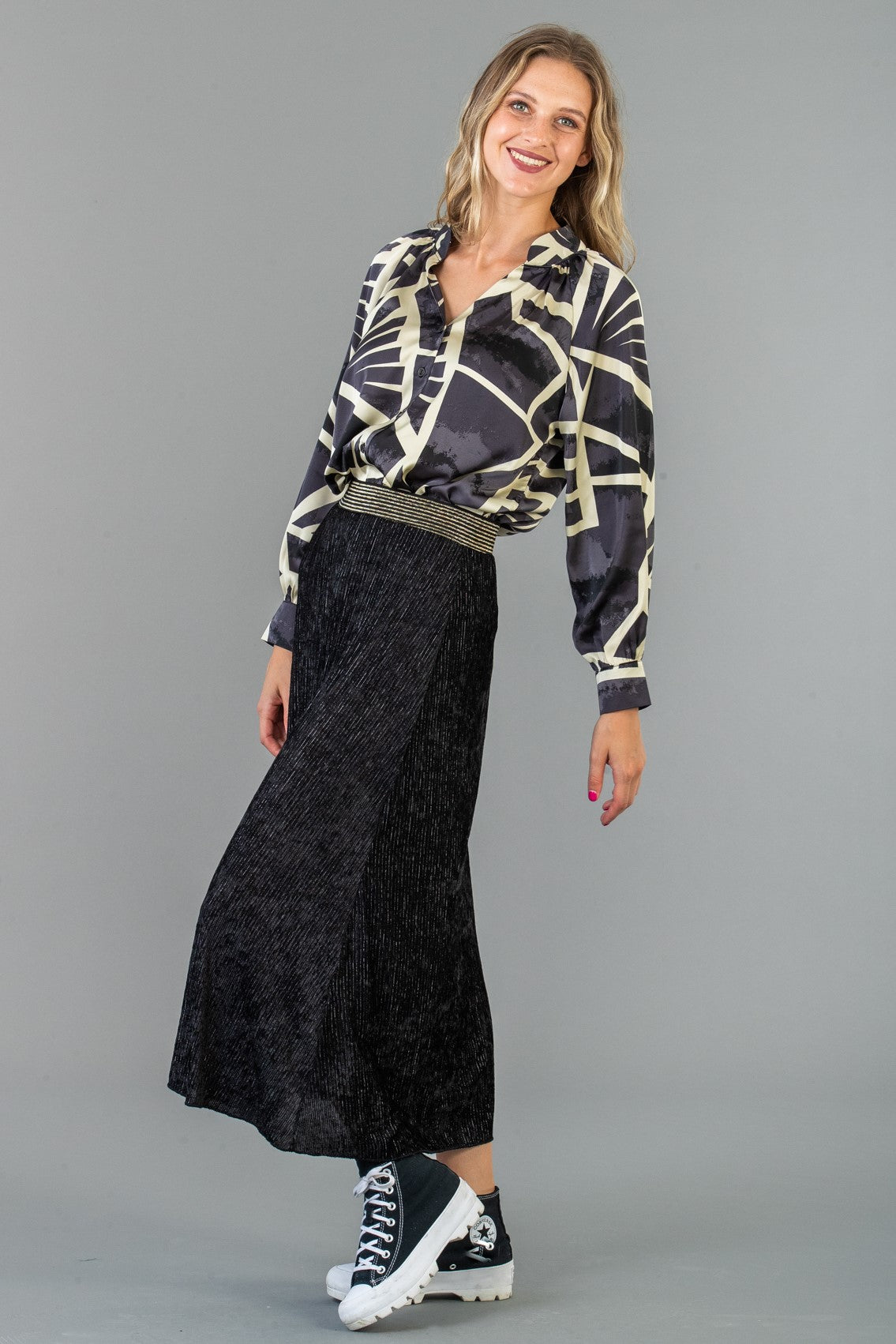 Florence shirt - Black & Creme