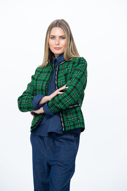 The Coco Jacket - Emerald Check