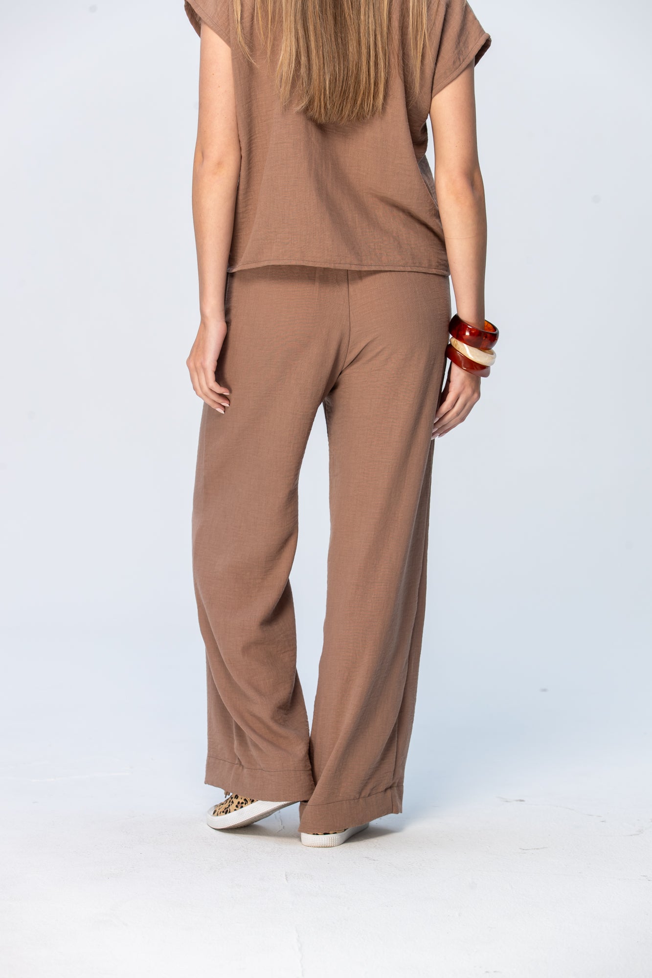 Sydney Wide Leg Pants - Mocha