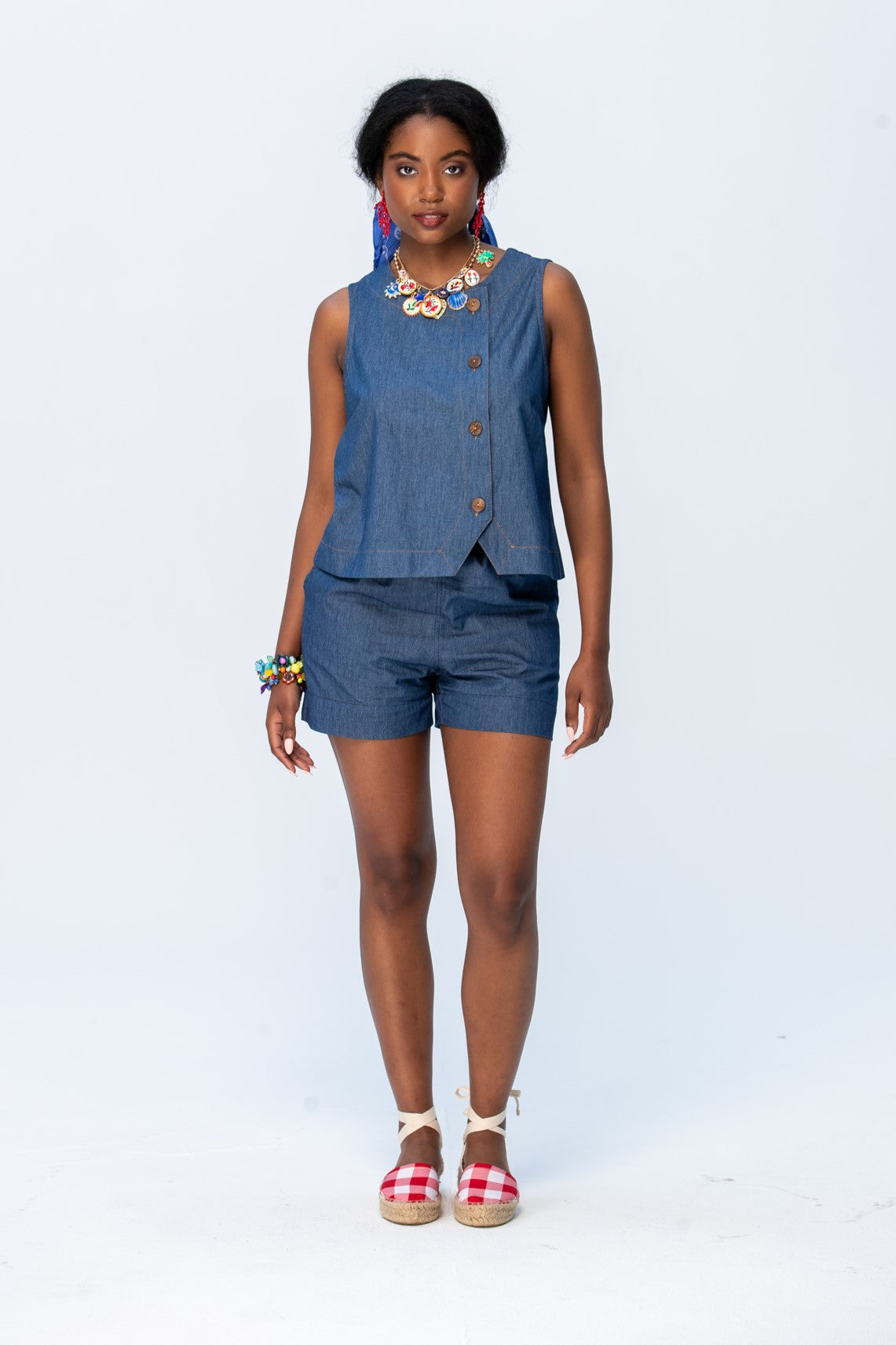 Maya Waistcoat - Denim