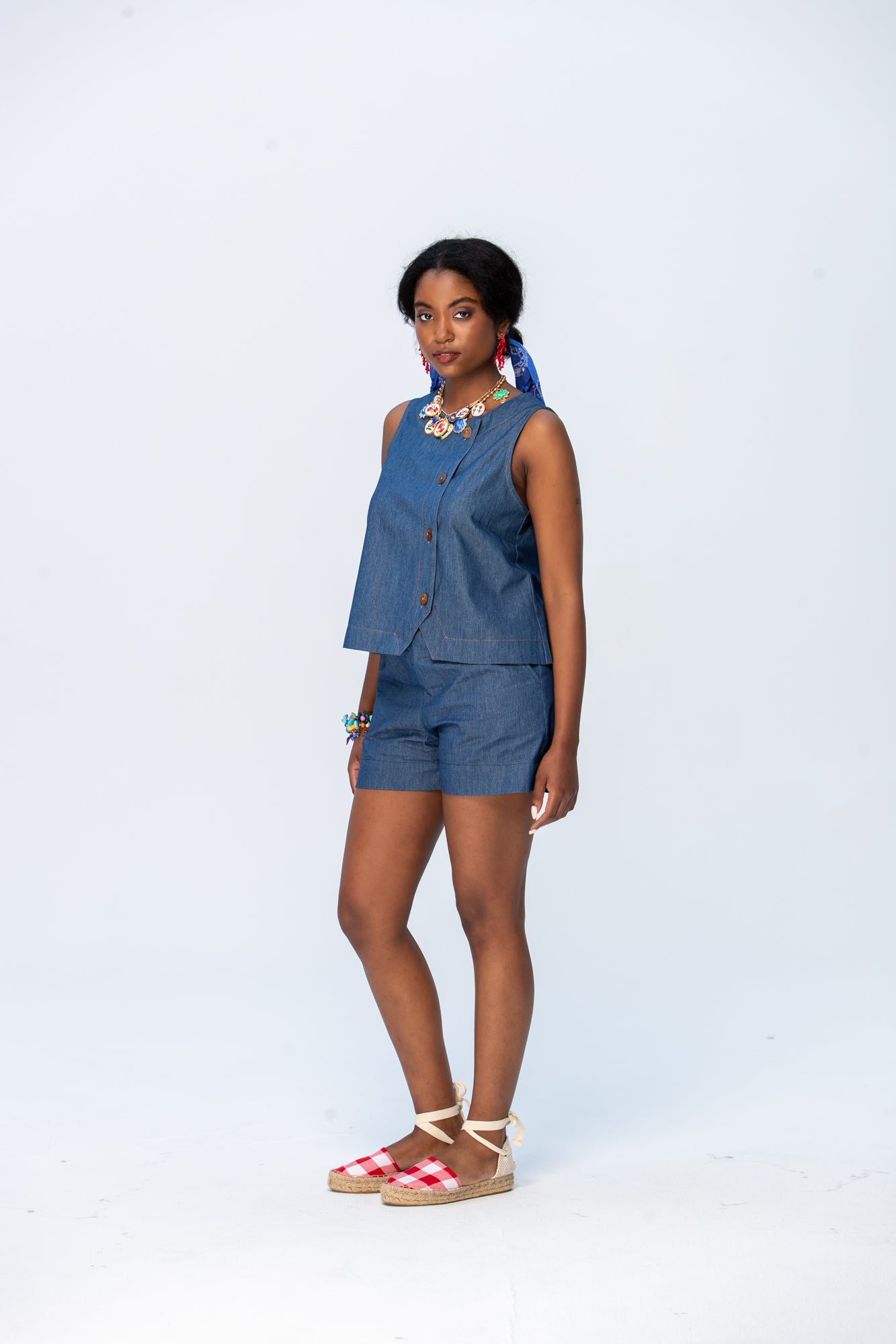 Maya Waistcoat - Denim