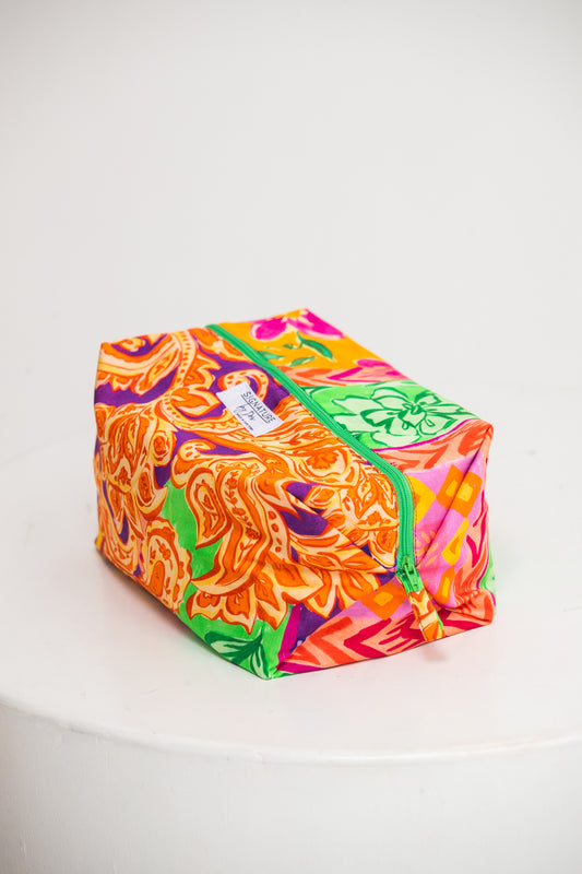 The Intentional Toiletry Bag - Orange Floral
