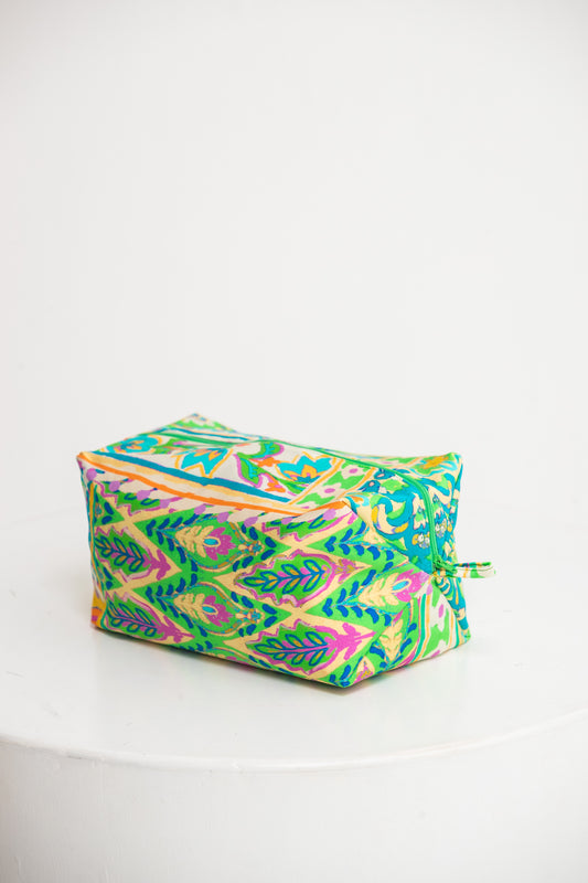 The Intentional Toiletry Bag - Green Floral
