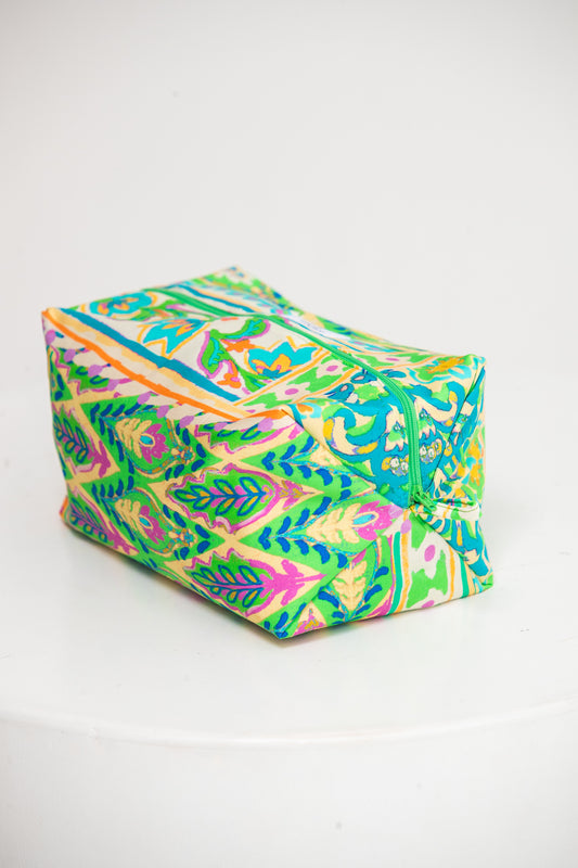 The Intentional Toiletry Bag - Green Floral