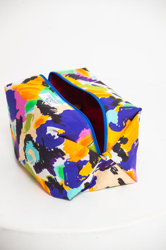 The Intentional Toiletry Bag - Purple Abstract
