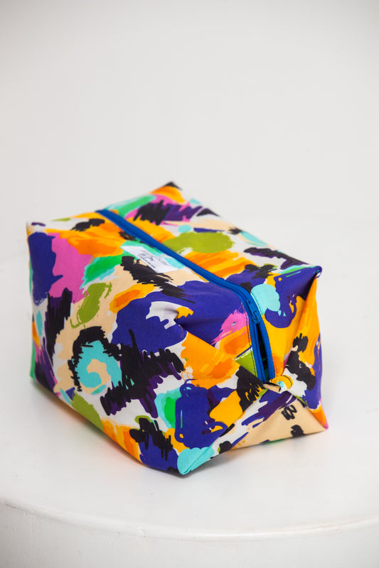 The Intentional Toiletry Bag - Purple Abstract