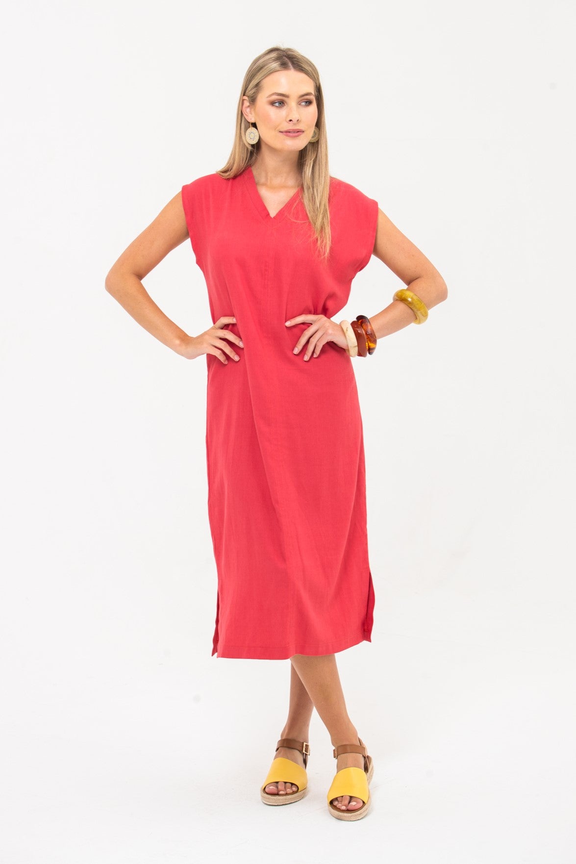 Claire Dress - Coral