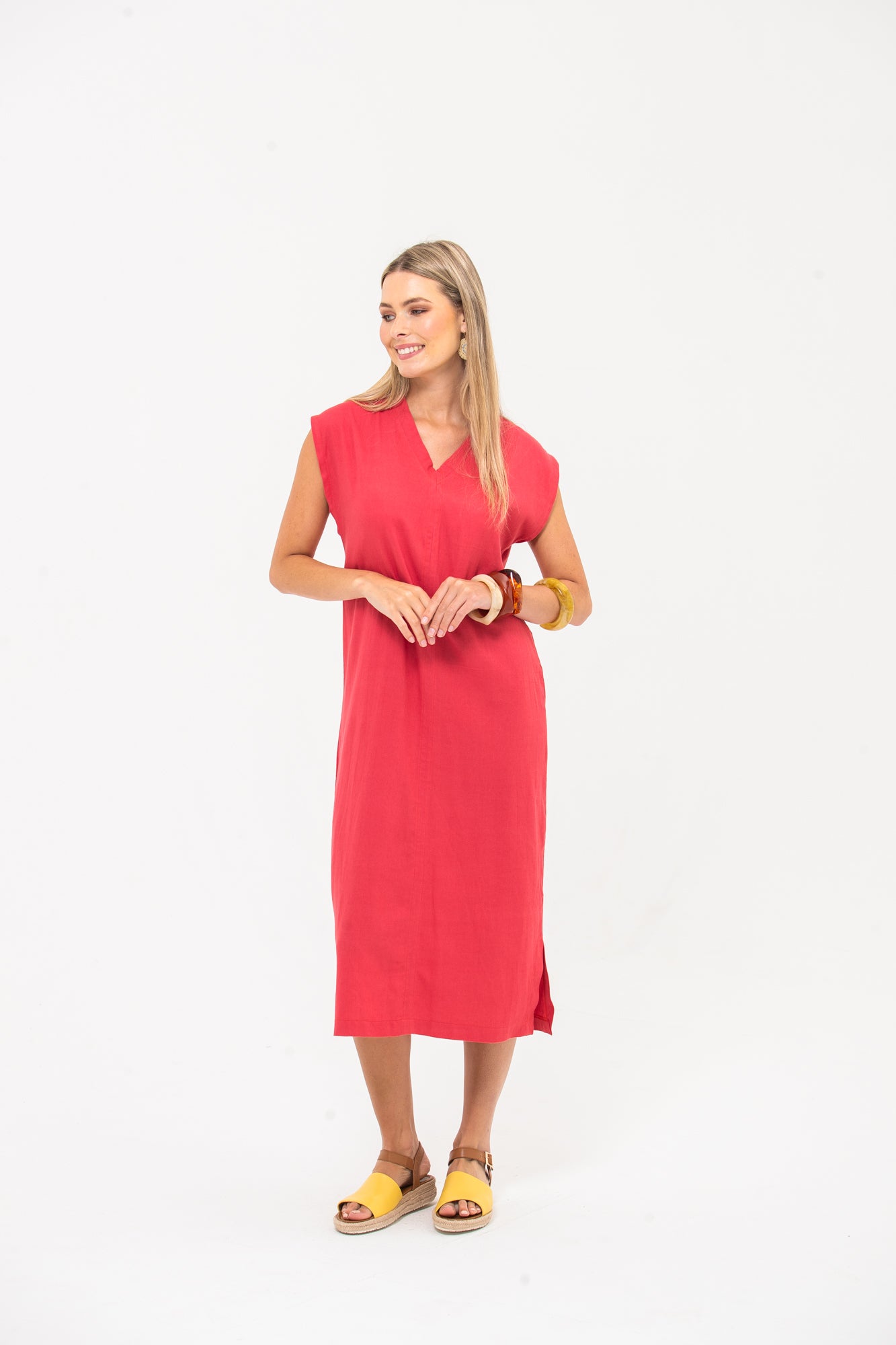 Claire Dress - Coral