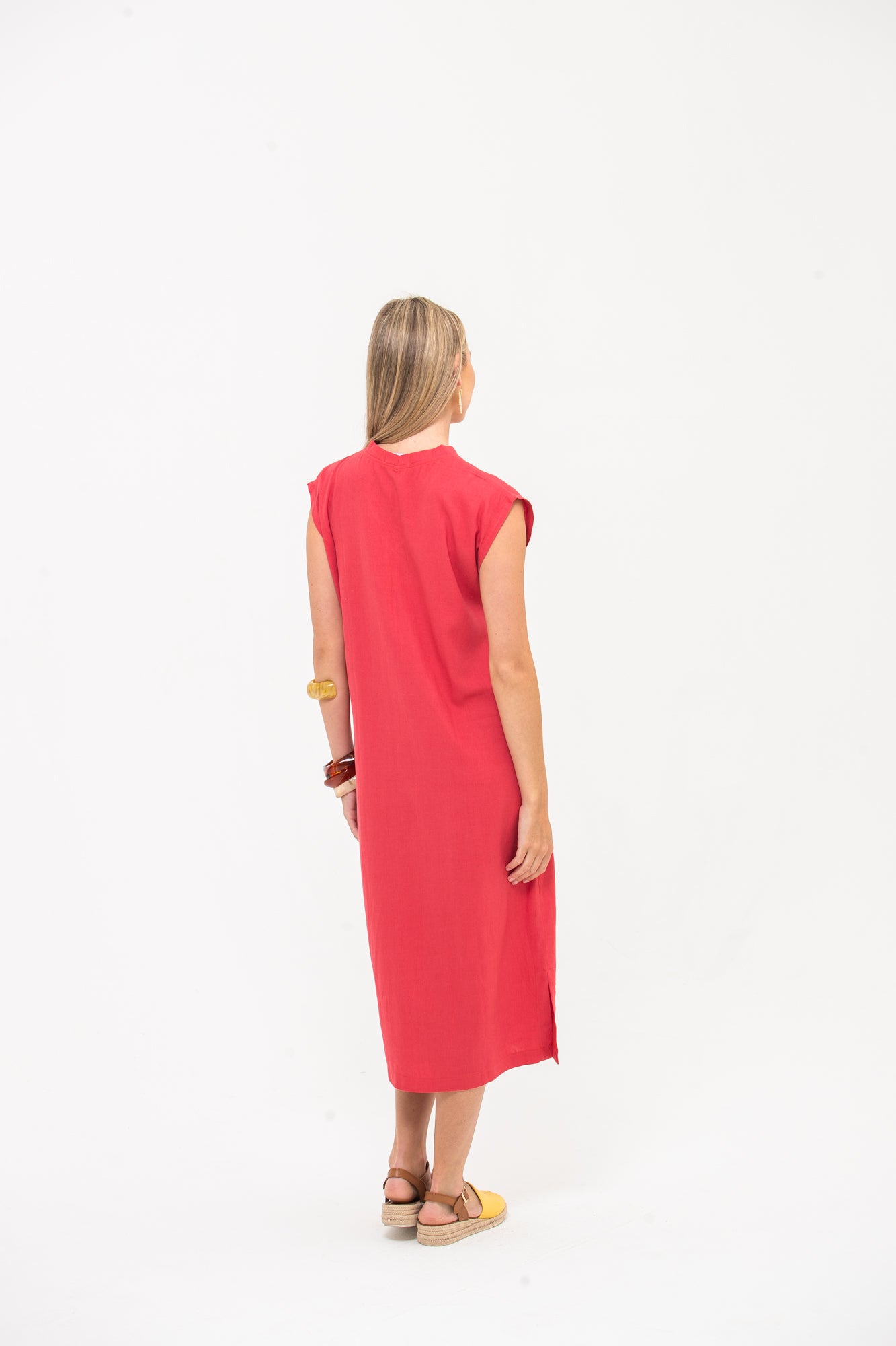 Claire Dress - Coral