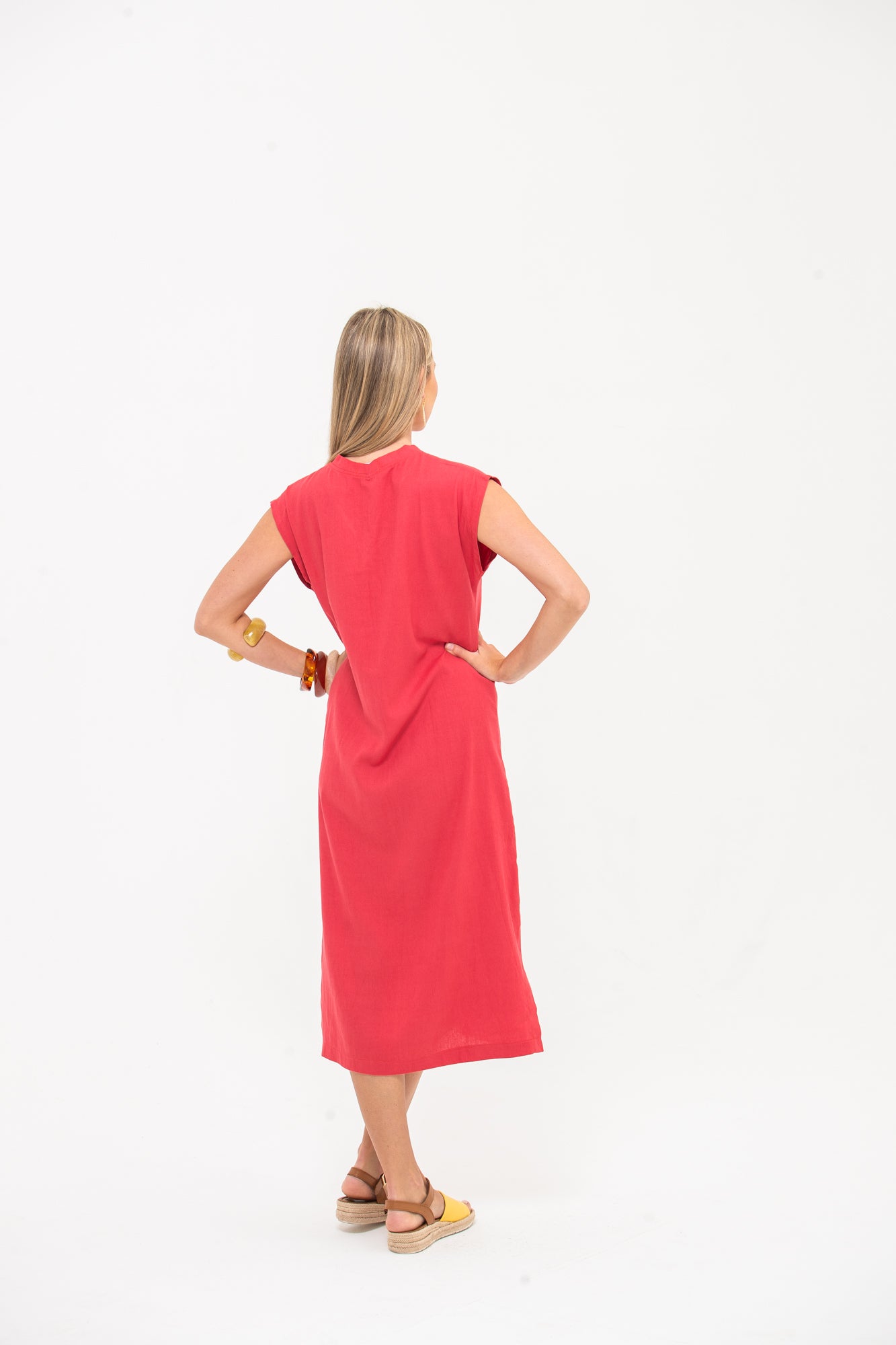 Claire Dress - Coral