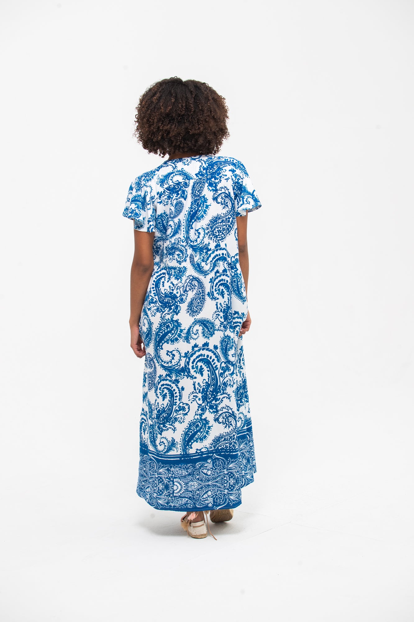 Riveria Dress - Blue Paisley