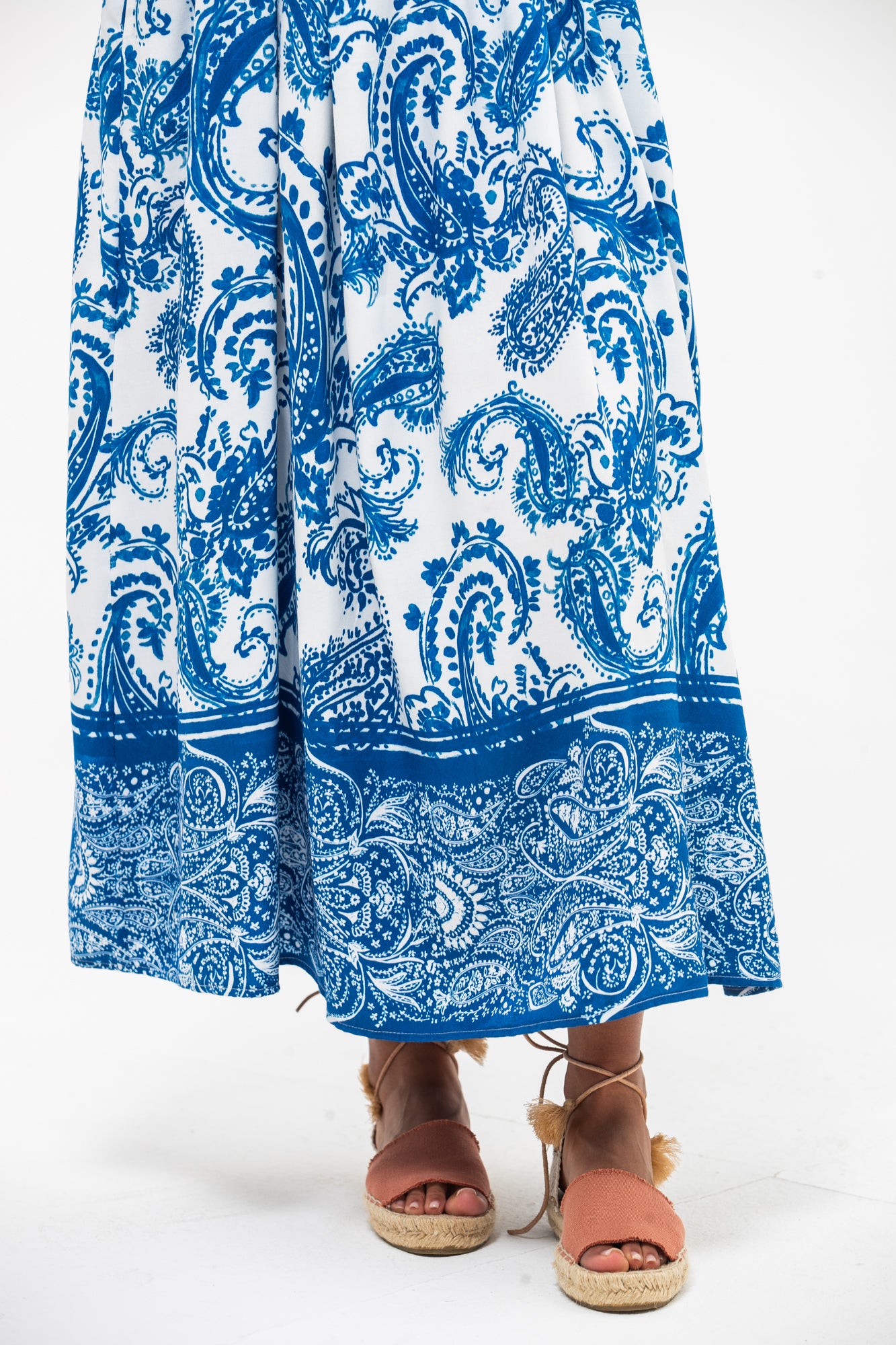 Riveria Dress - Blue Paisley