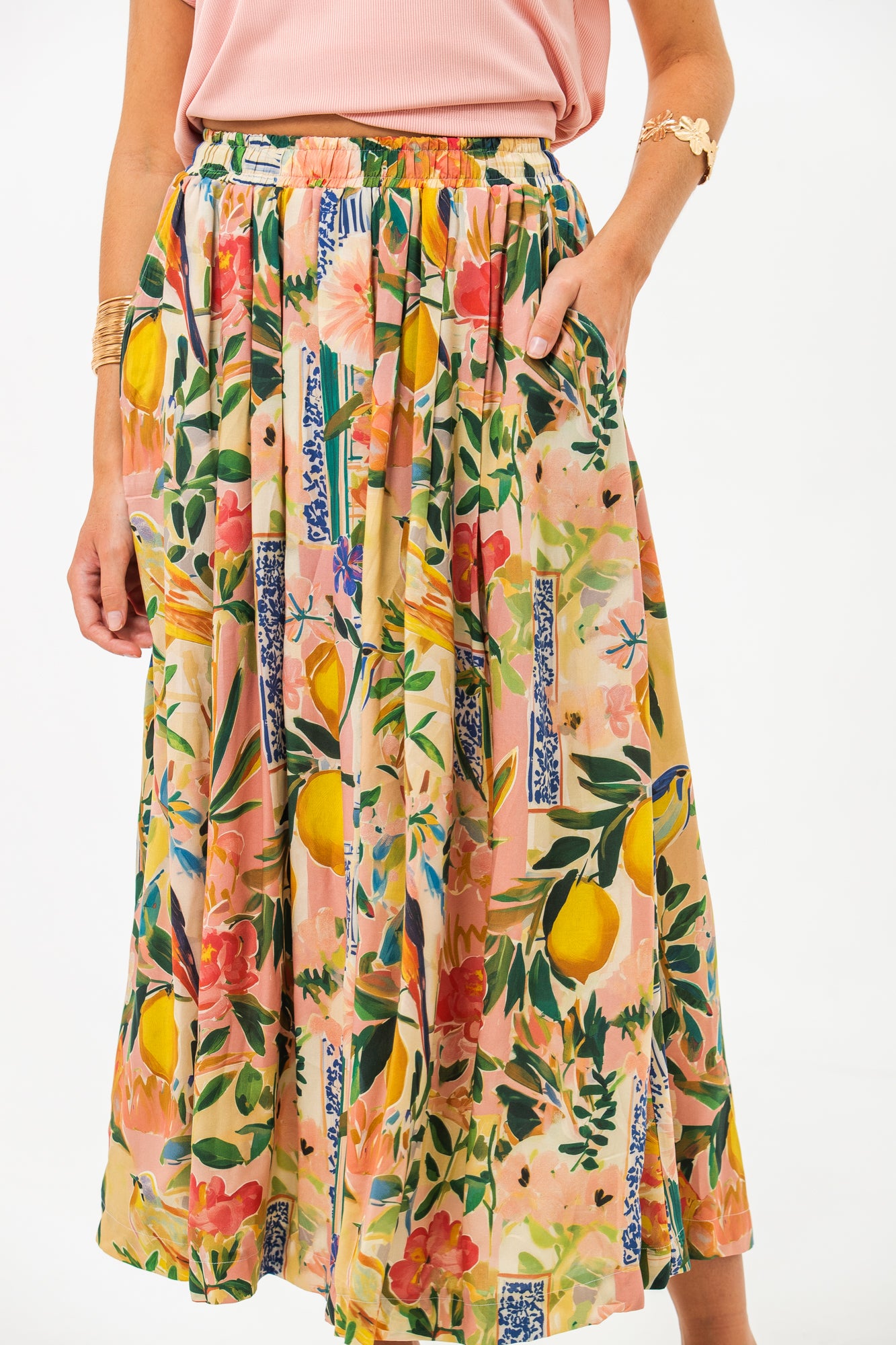 Sorrento Skirt - Pink Lemons