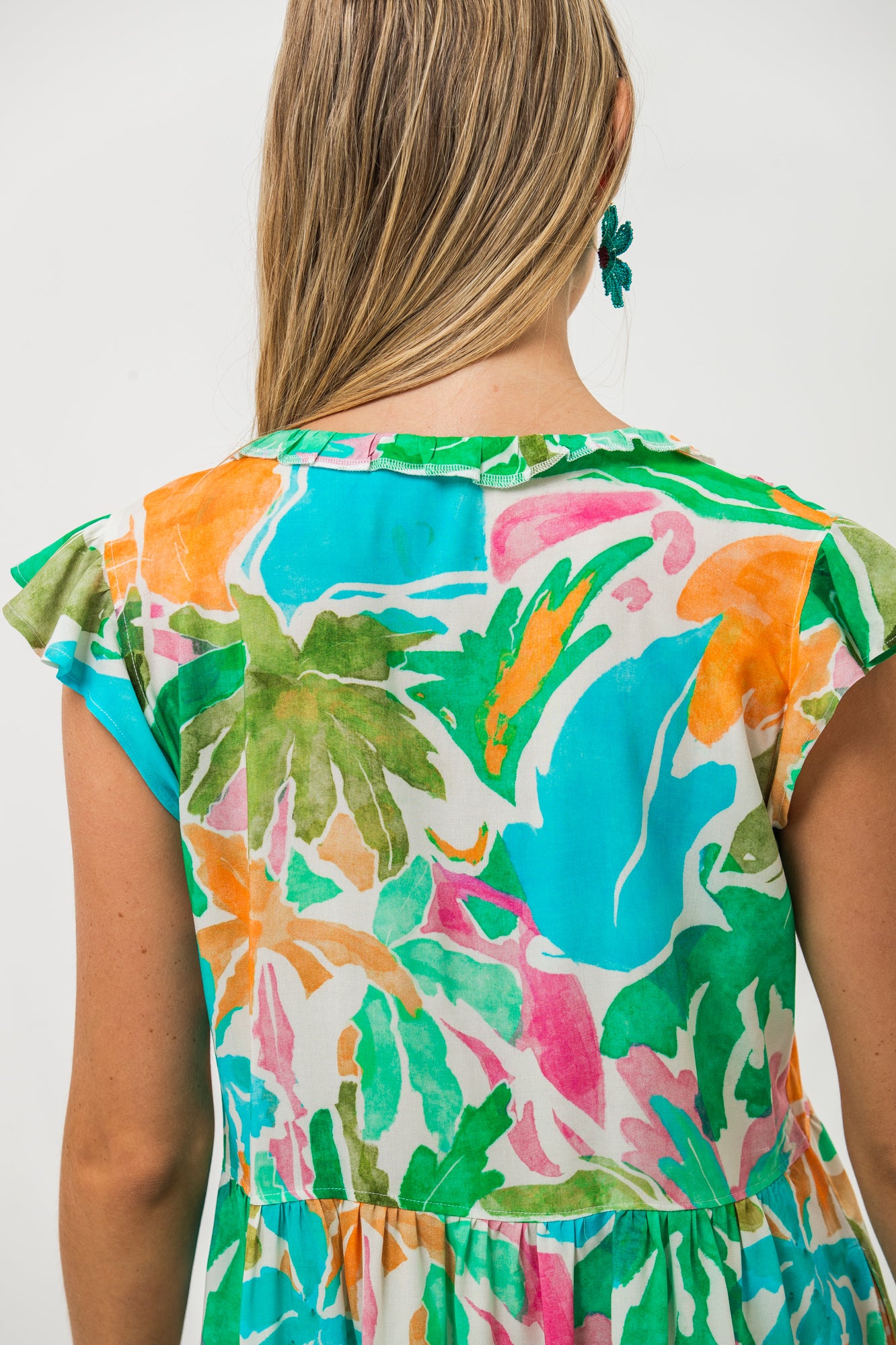 Ella Frill Dress - Tropical