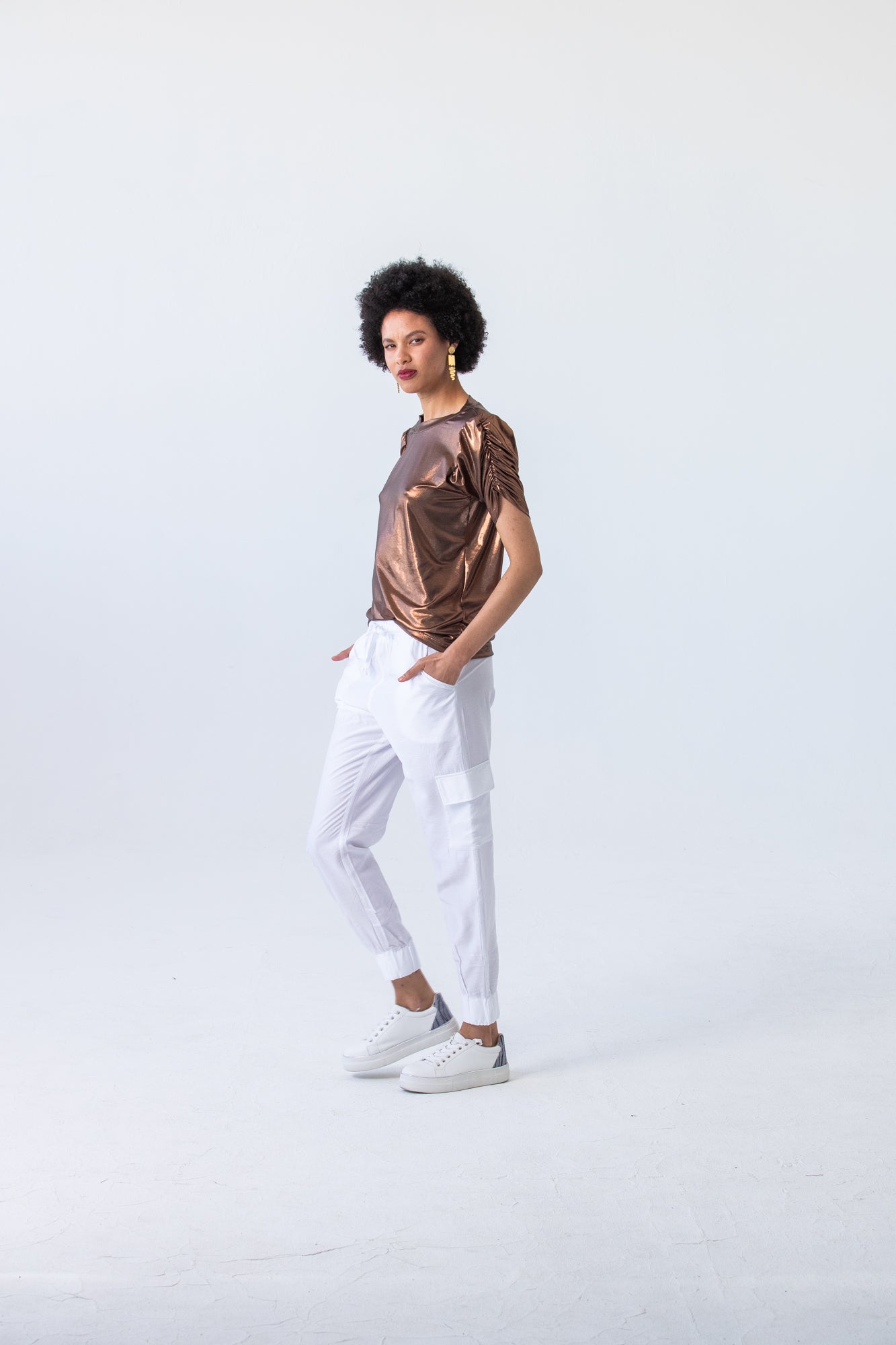 Boston Cargo Pants - White