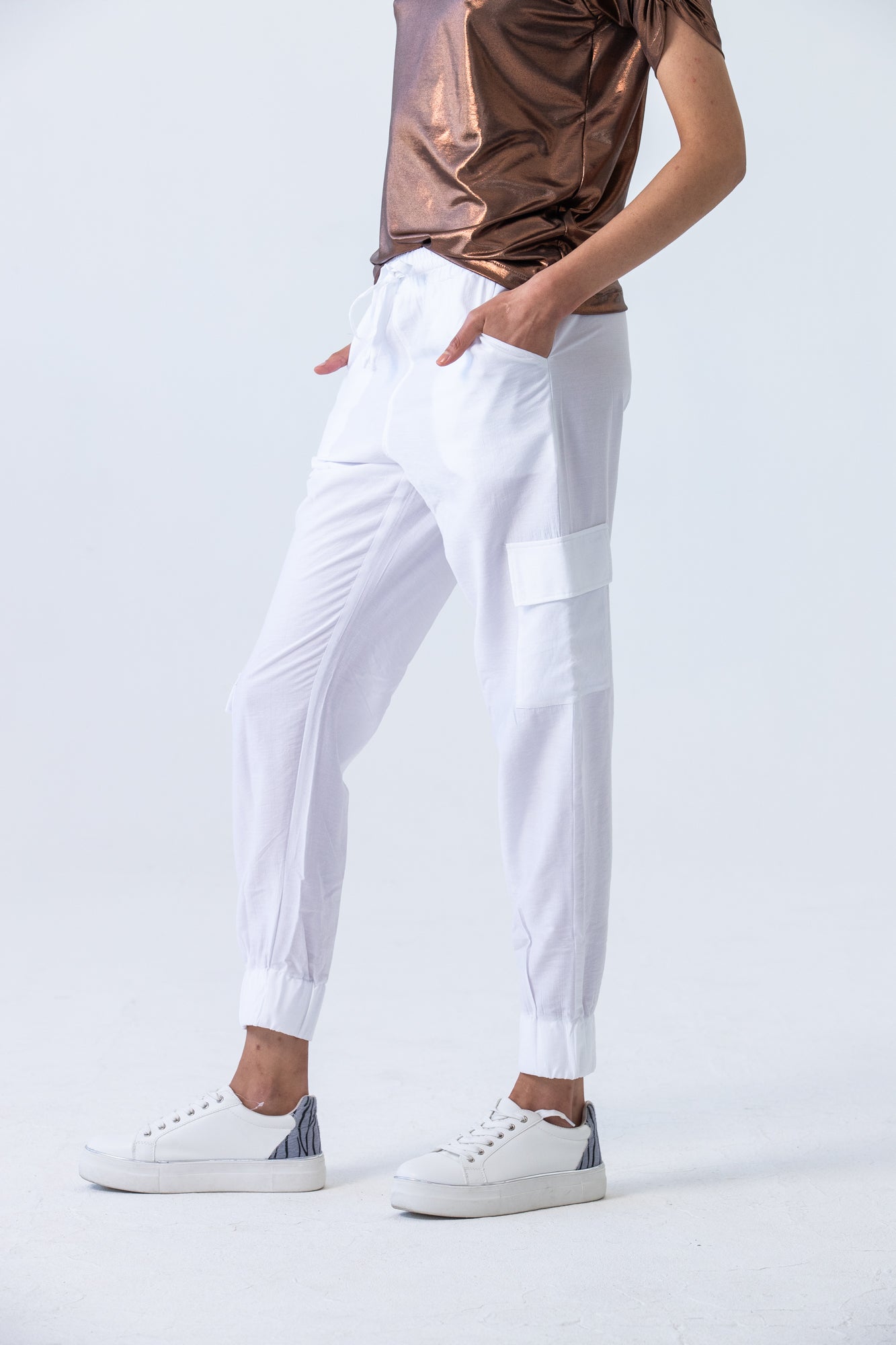 Boston Cargo Pants - White