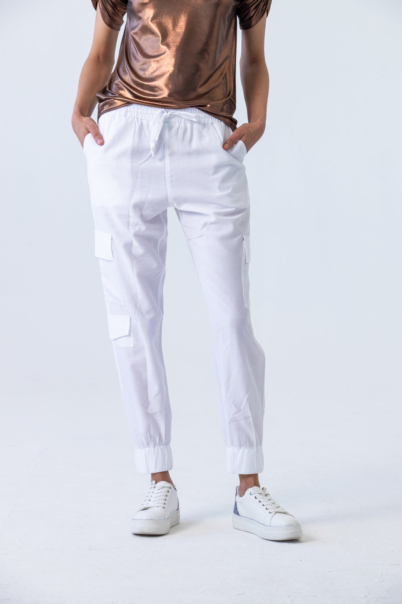 Boston Cargo Pants - White