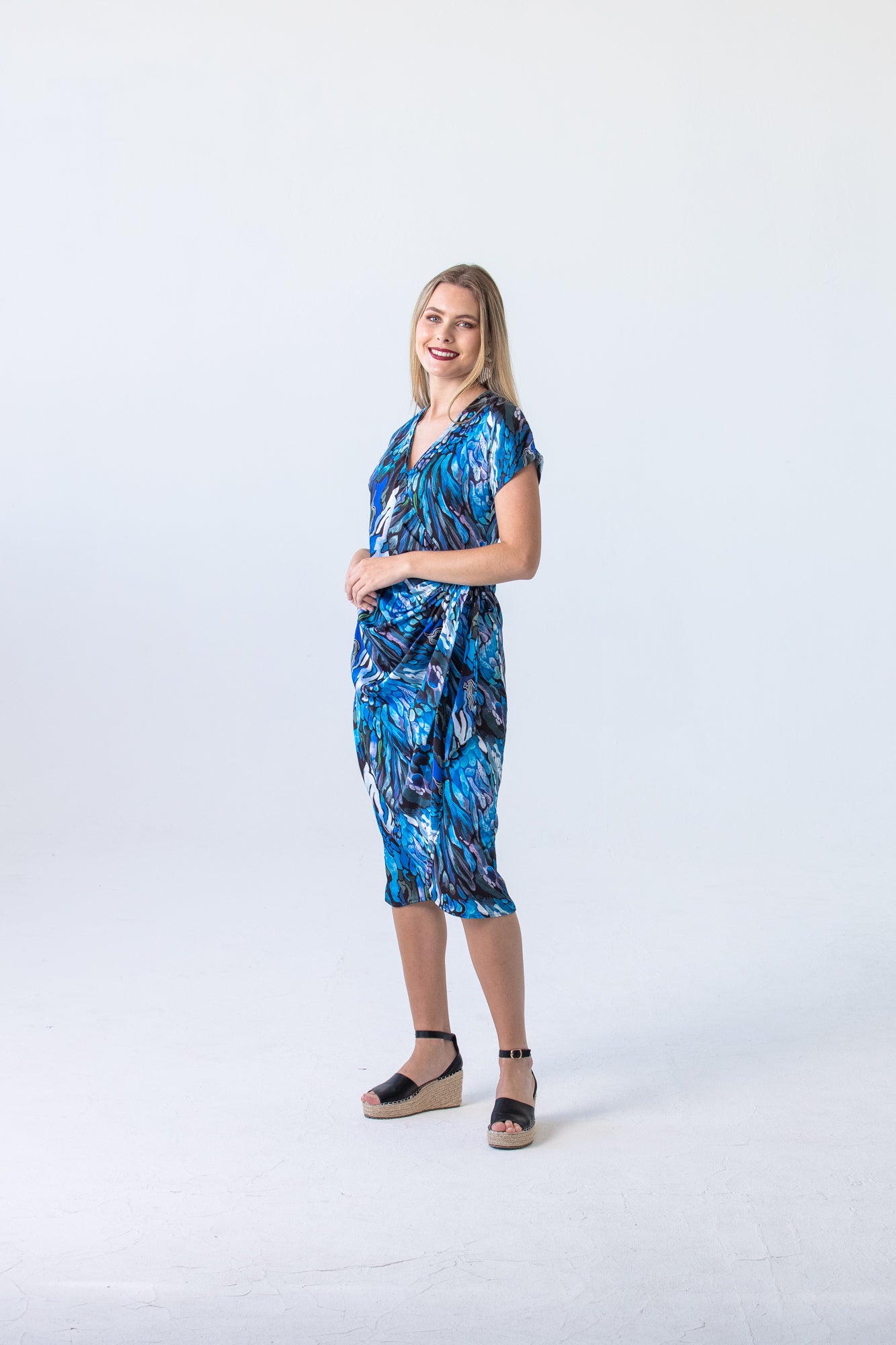Riveria Wrap Dress - Shades of Blue