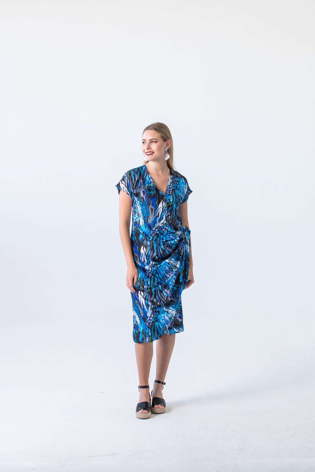 Riveria Wrap Dress - Shades of Blue