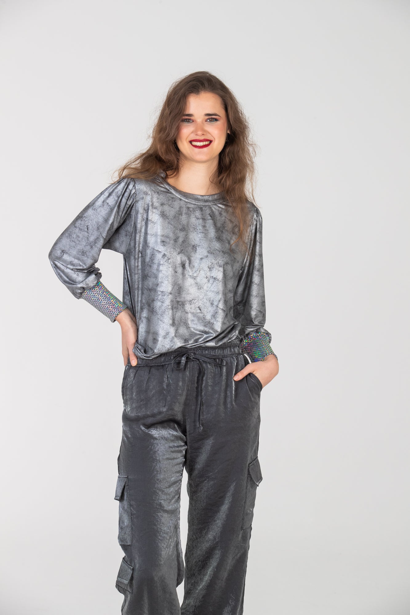 Paros Winter Puff Tee - Silver & Sequins