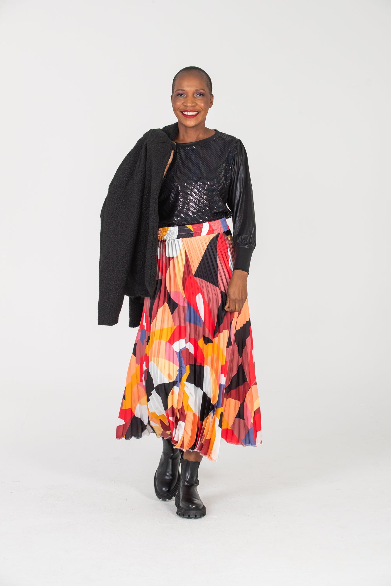 London Sunray pleated skirt - Abstract