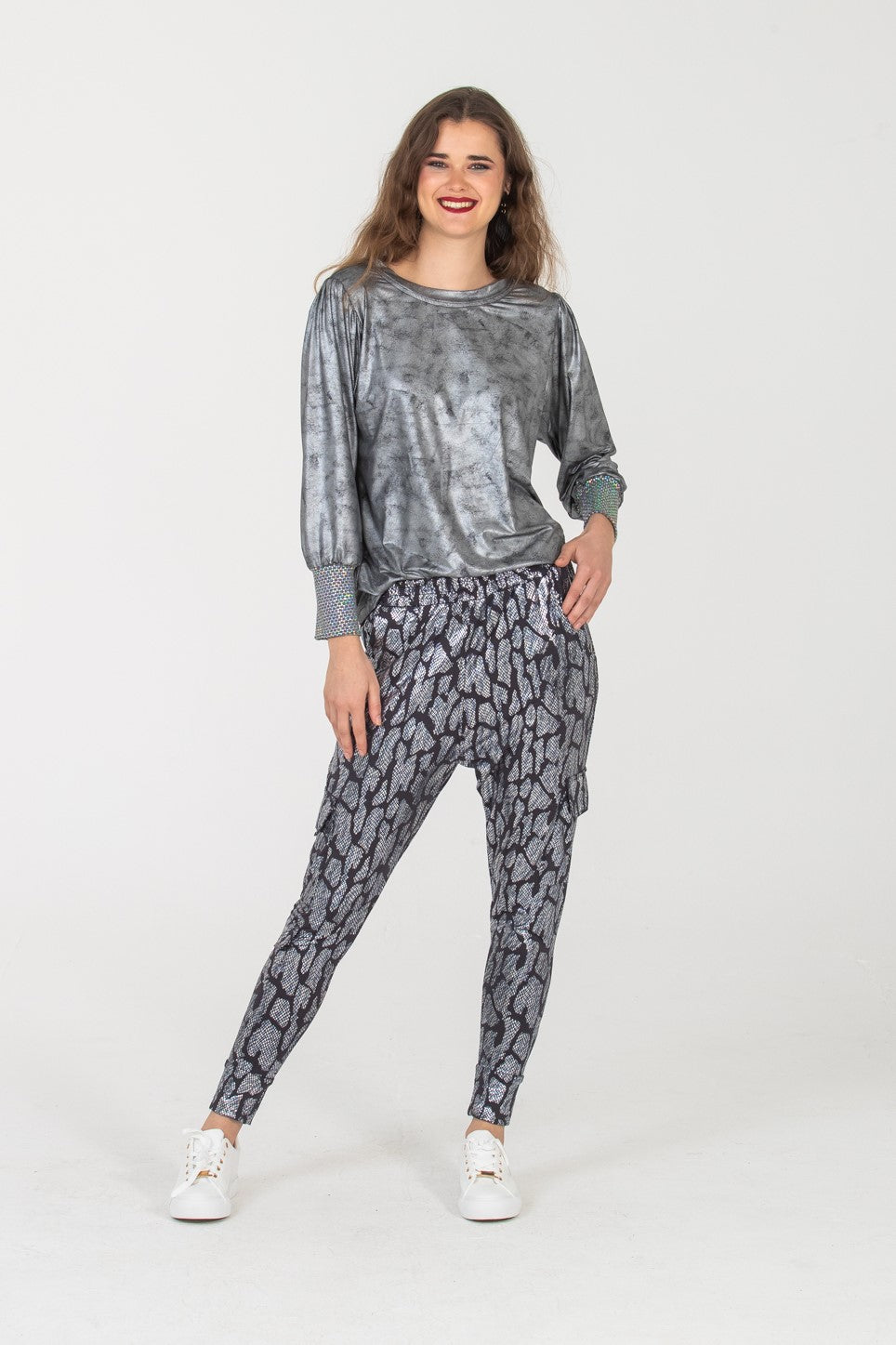 Paros Winter Puff Tee - Silver & Sequins