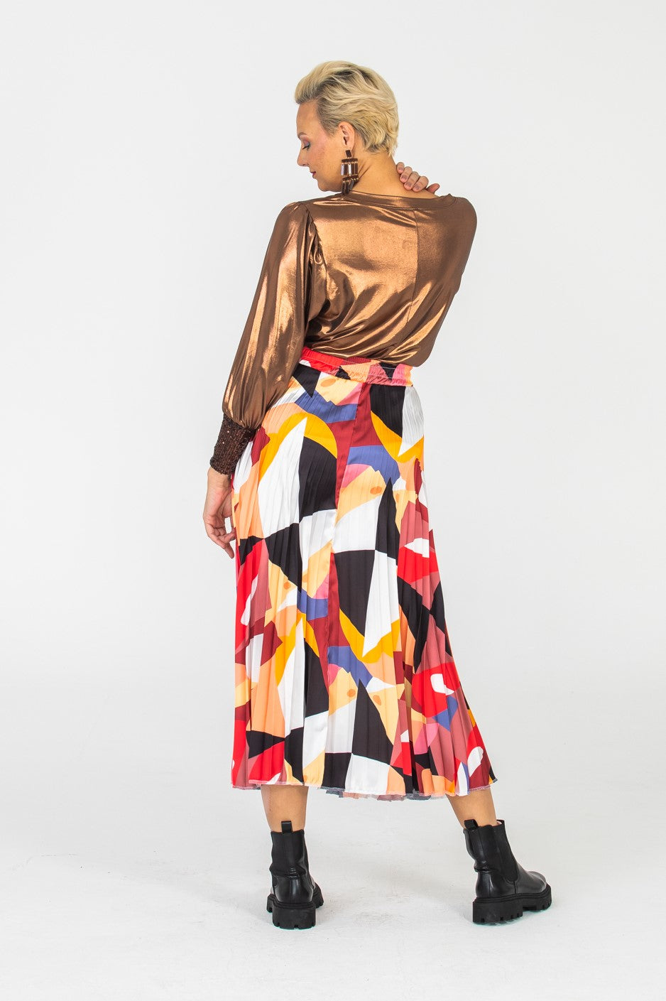 London Sunray pleated skirt - Abstract