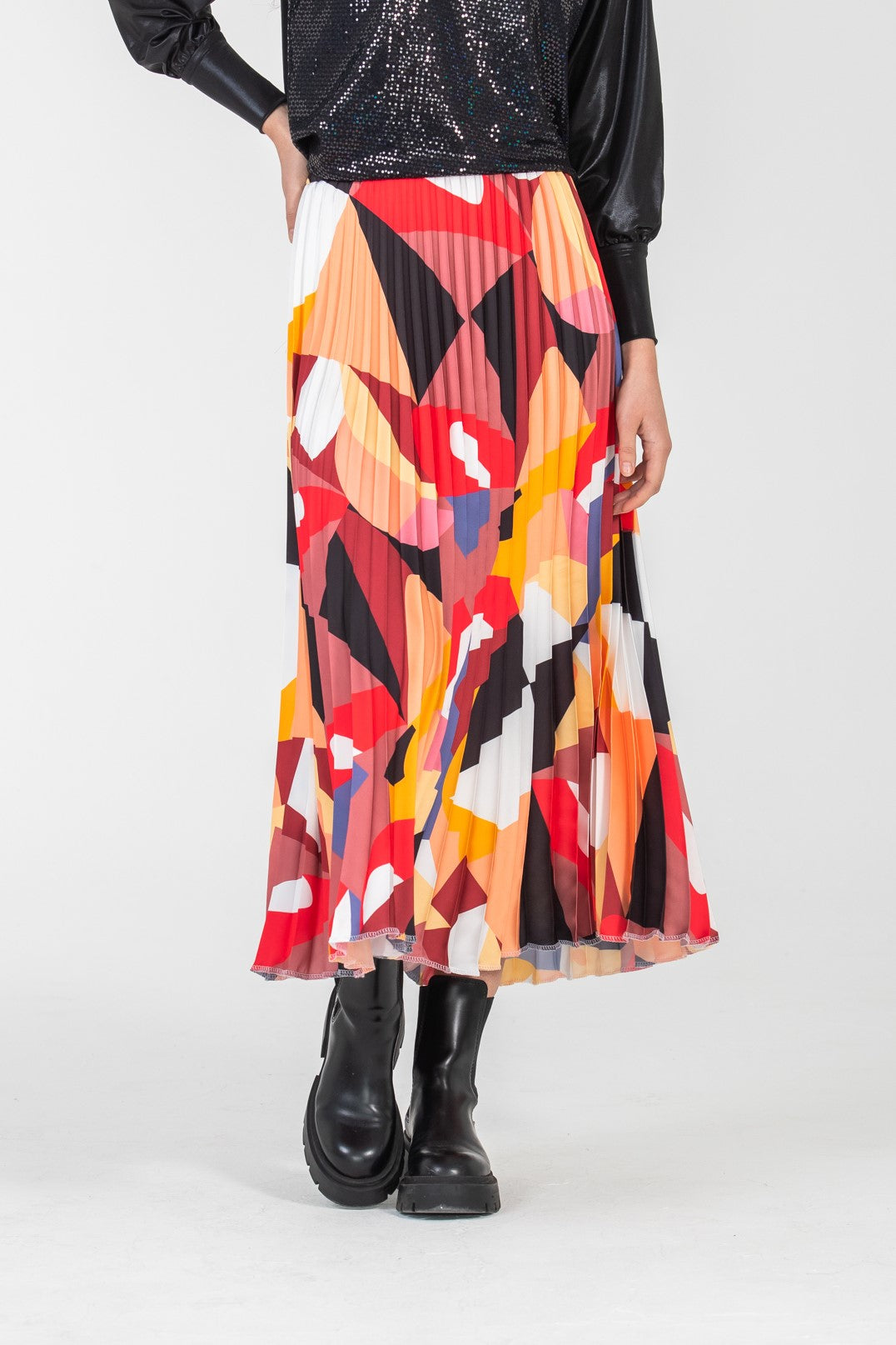 London Sunray pleated skirt - Abstract