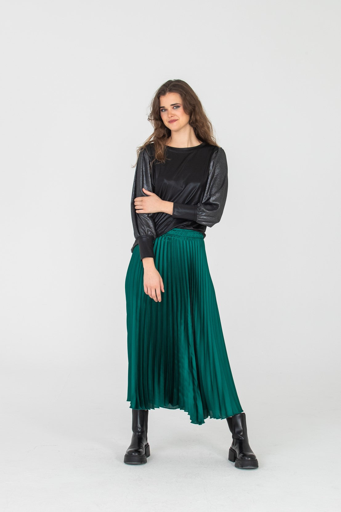 Paros Winter Puff Tee - Black Shimmer