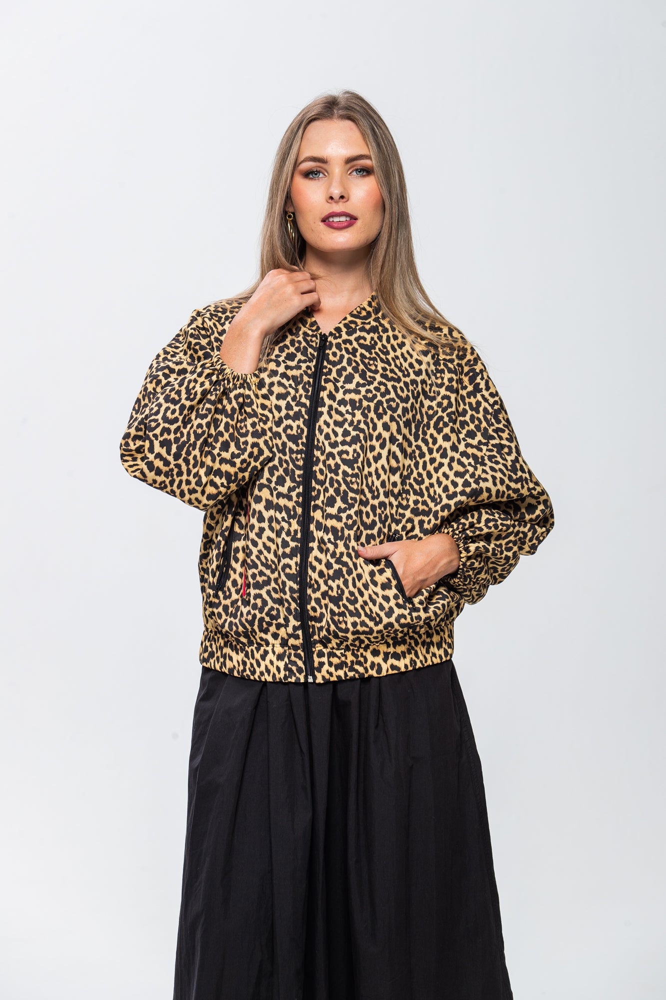 Josephine Bomber Jacket - Animal Print