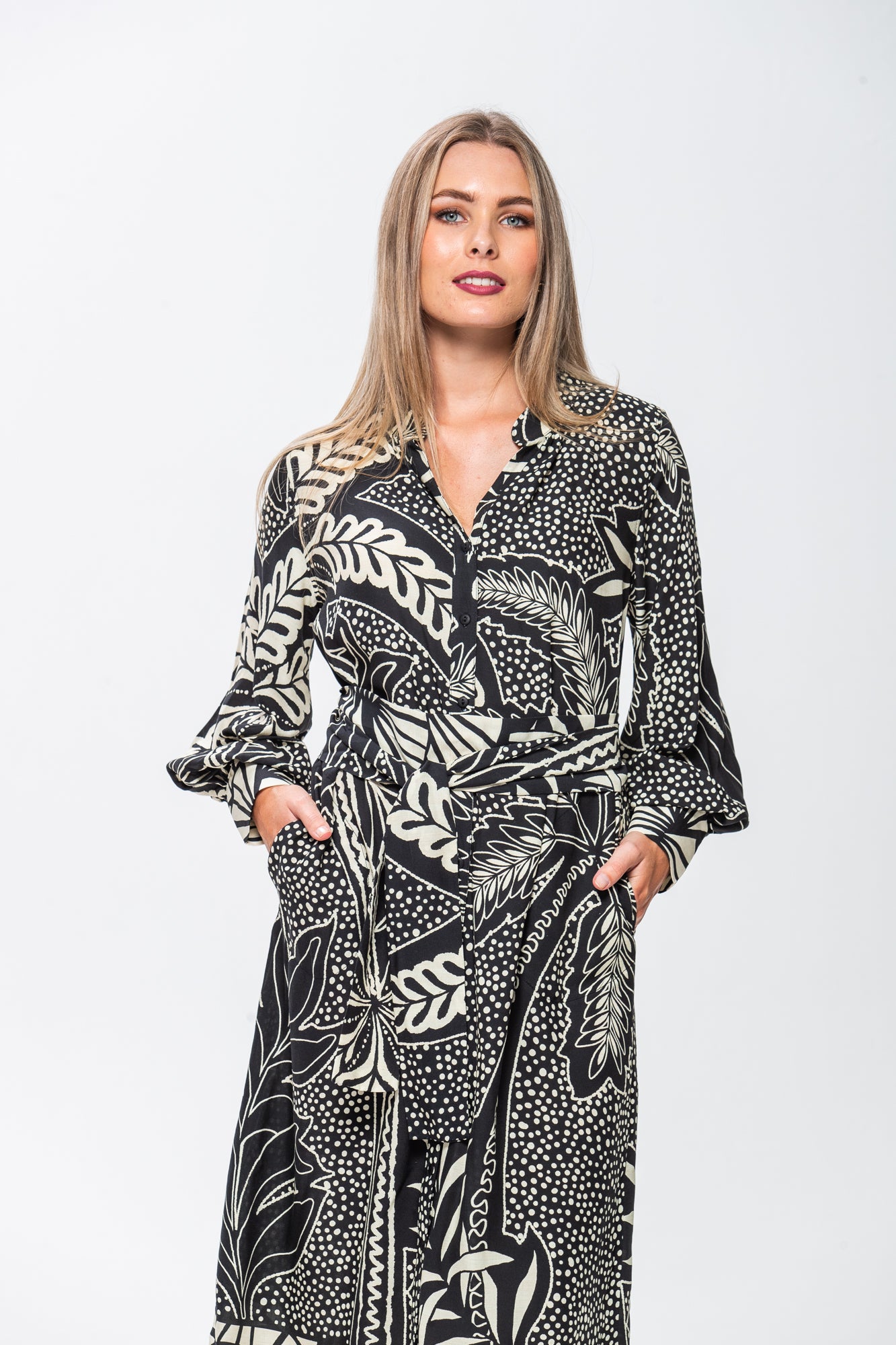 Stella Dress - Black & White