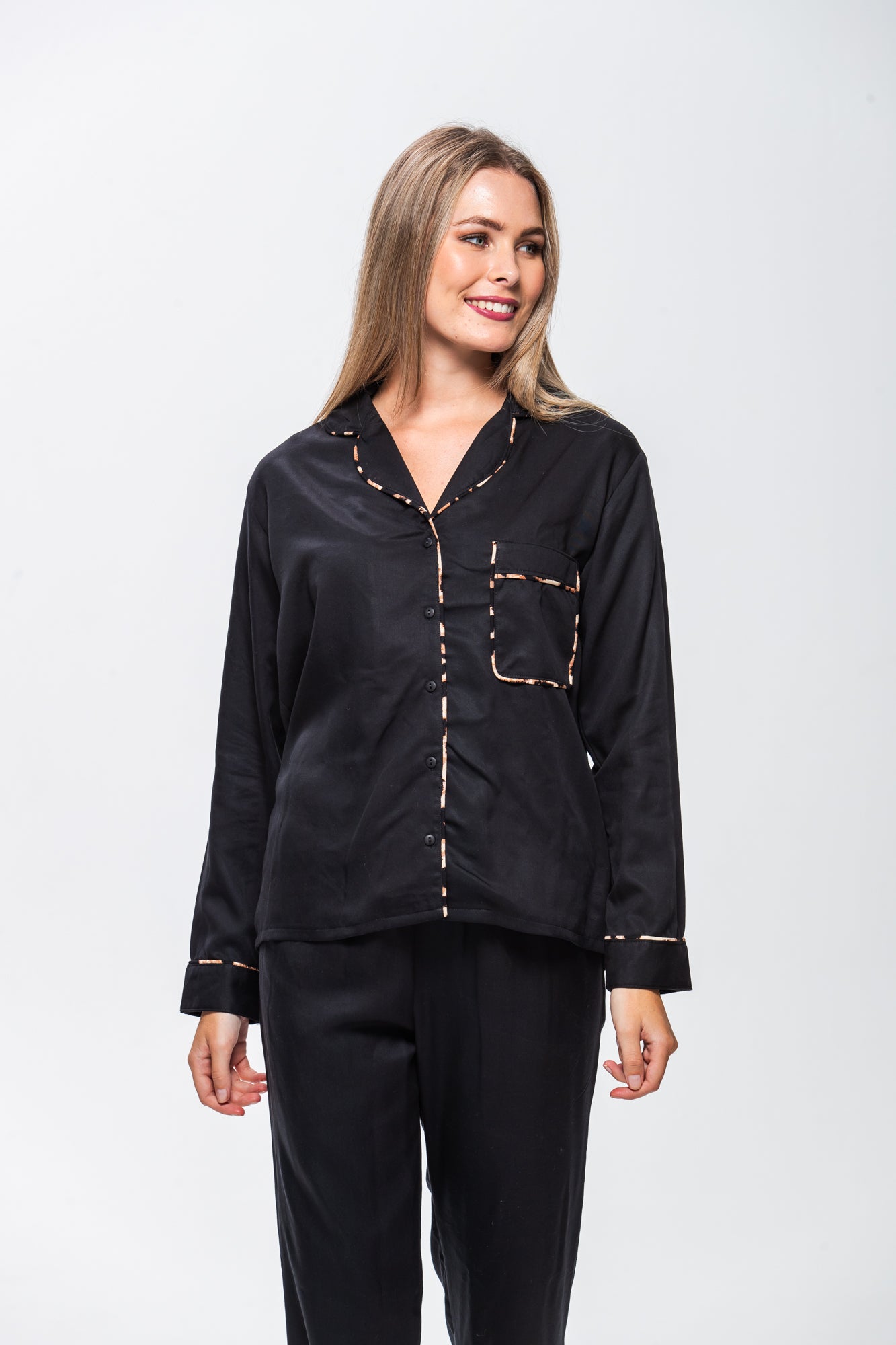 Long Pyjama Set - Black