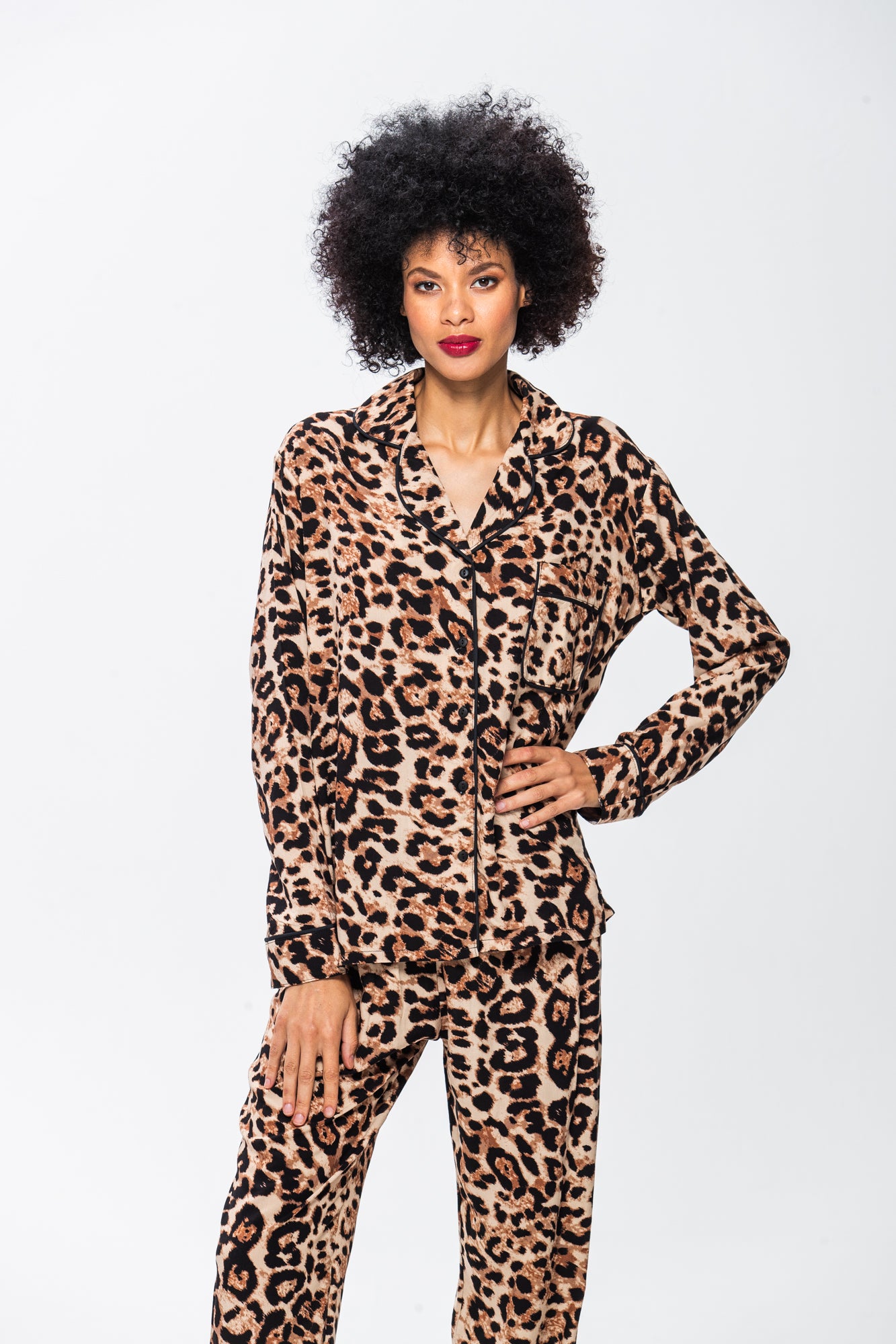 Long Pyjama Set - Animal Print