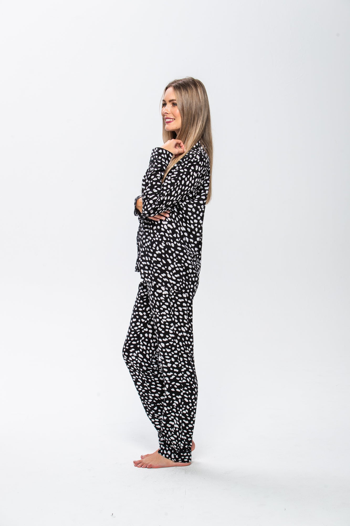 Long Pyjama Set - Black and White